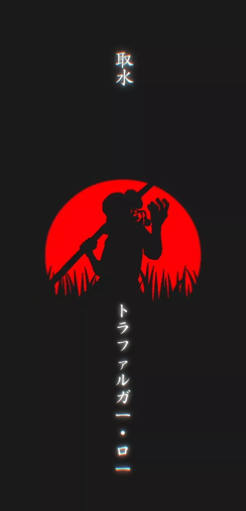 Trafalgar D Law, red, black, manga, trafalgar law, one piece, anime, HD phone wallpaper