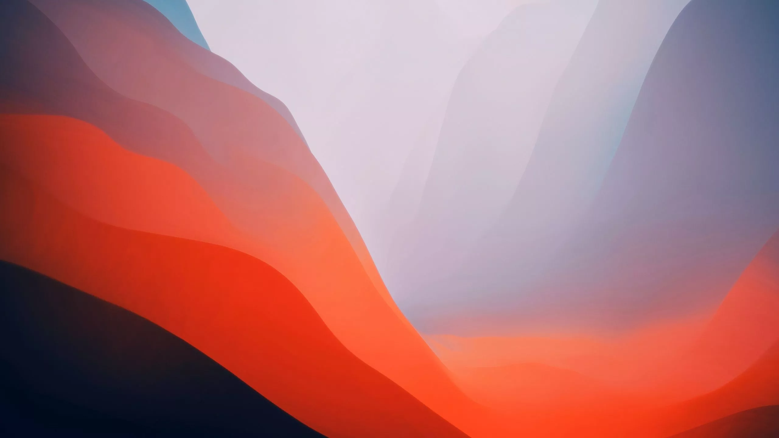 macOS Monterey Wallpaper 4K, Stock, Orange, Light, Layers, 5K