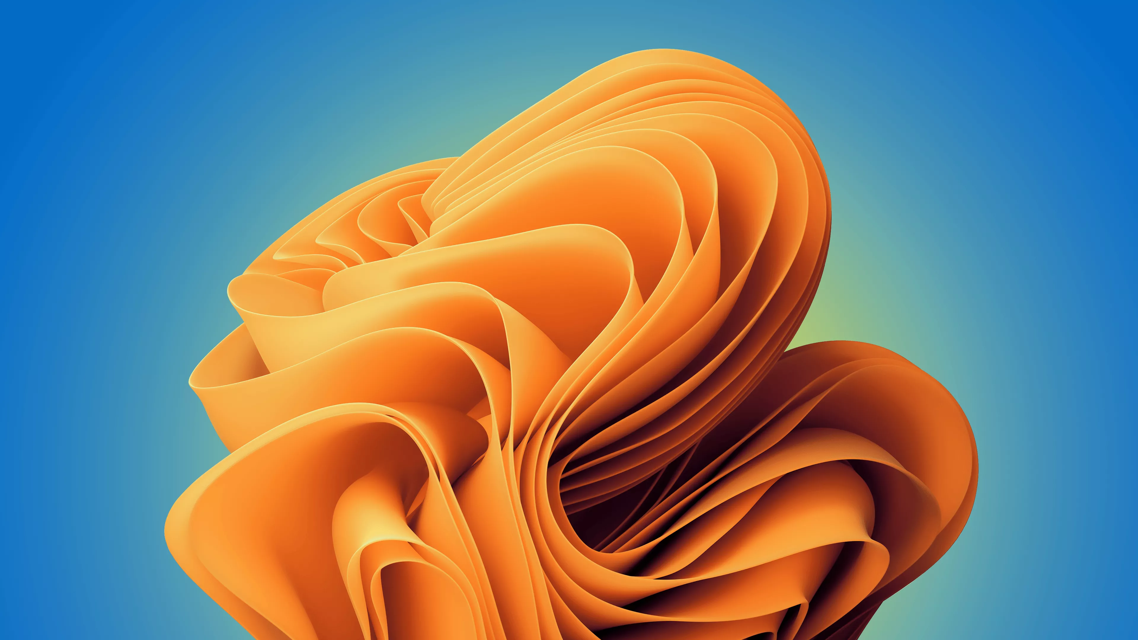 Windows 11 Wallpaper 4K, Sunset Orange, Stock