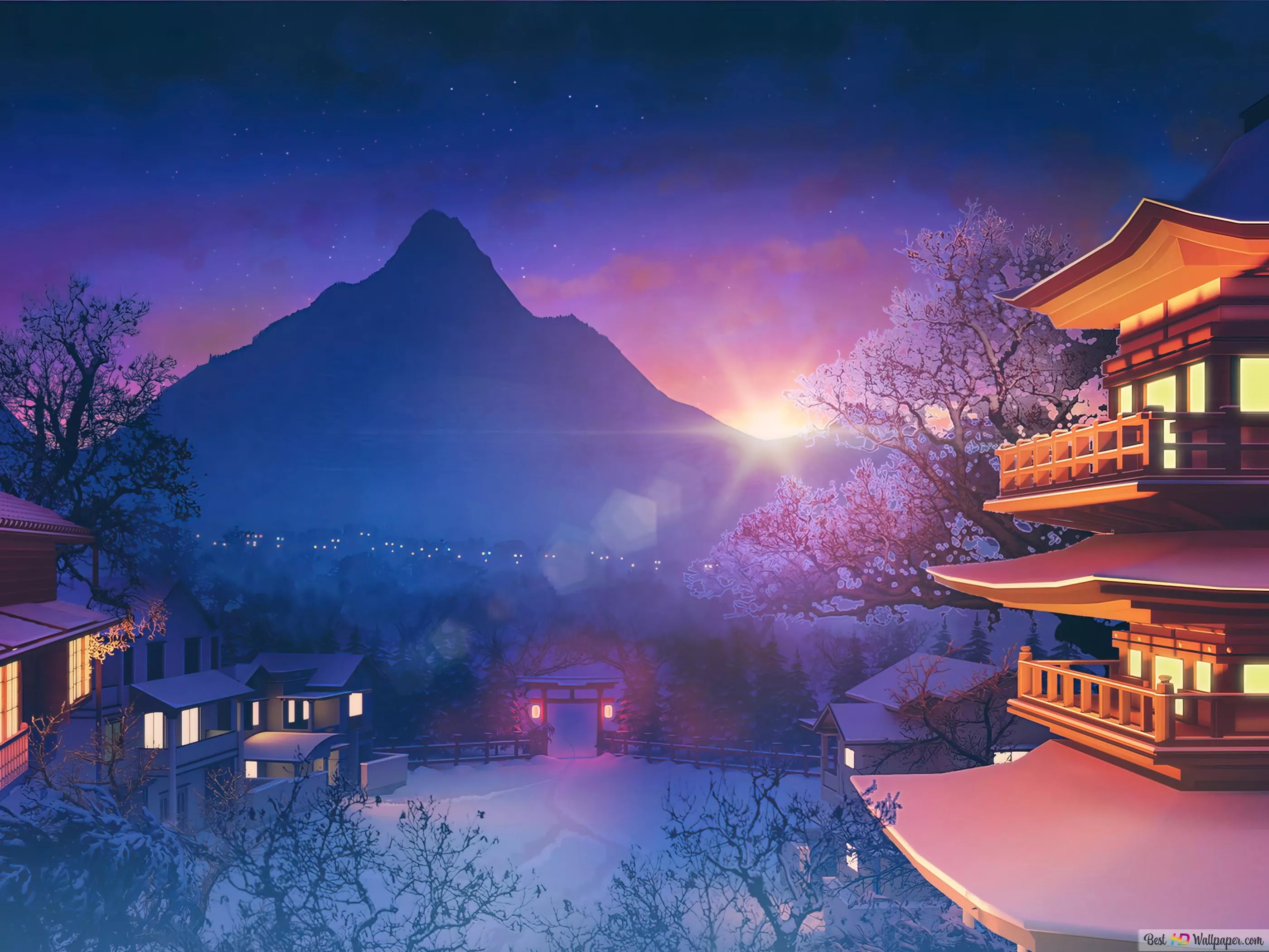 Japanese Sunset 4K wallpaper download