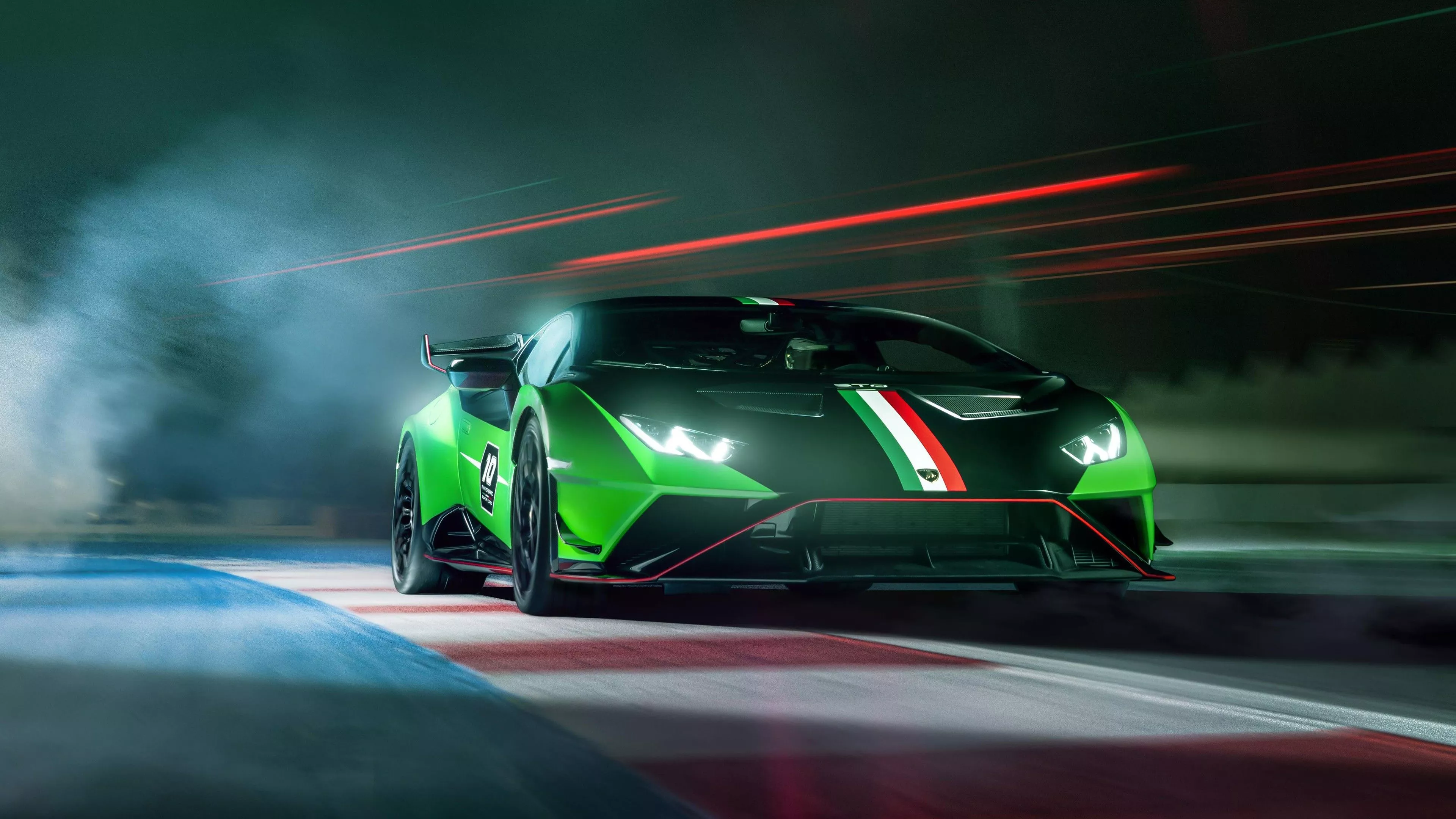 Green Lamborghini Huracan STO SC 10