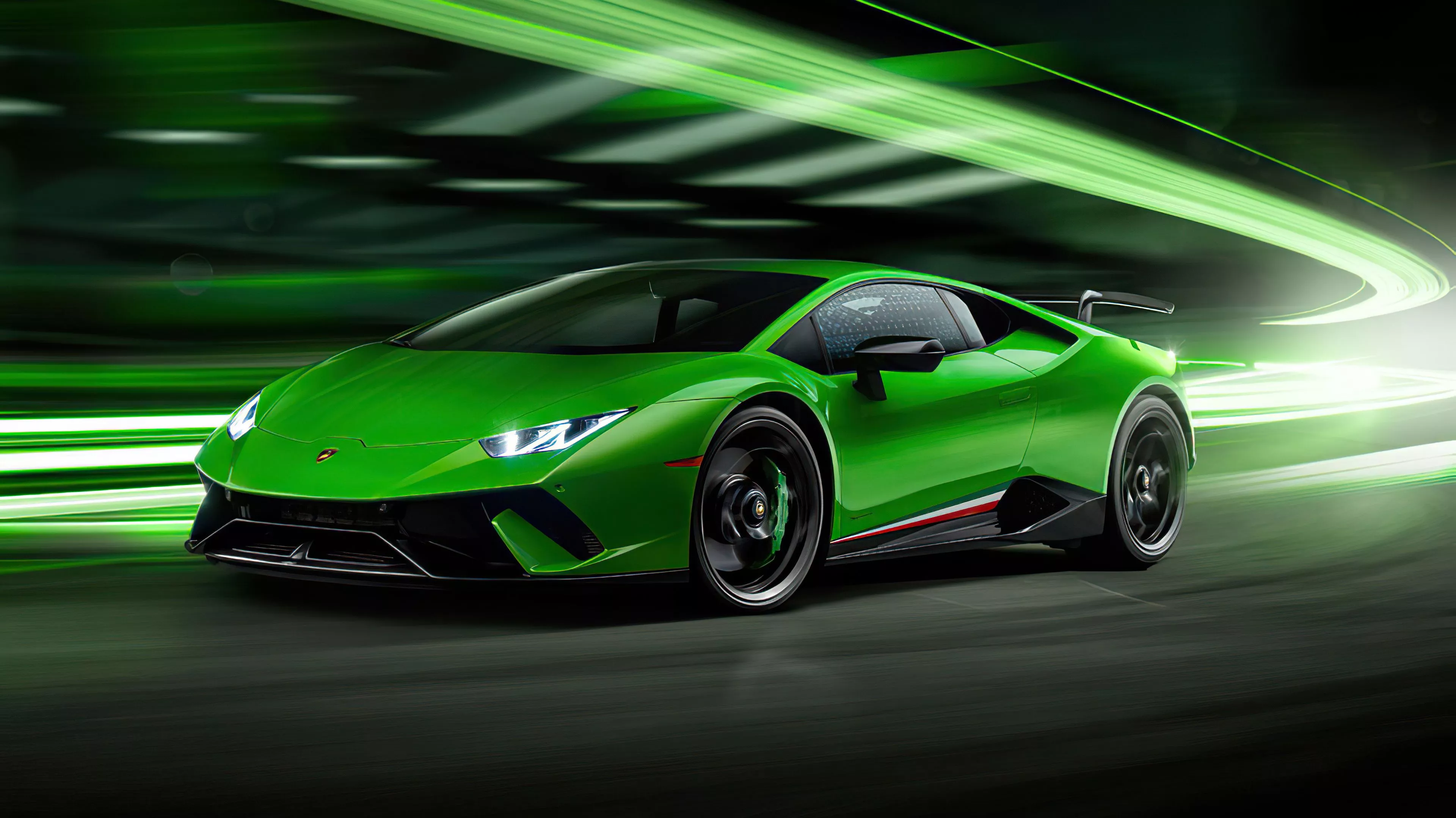 Green Lamborghini