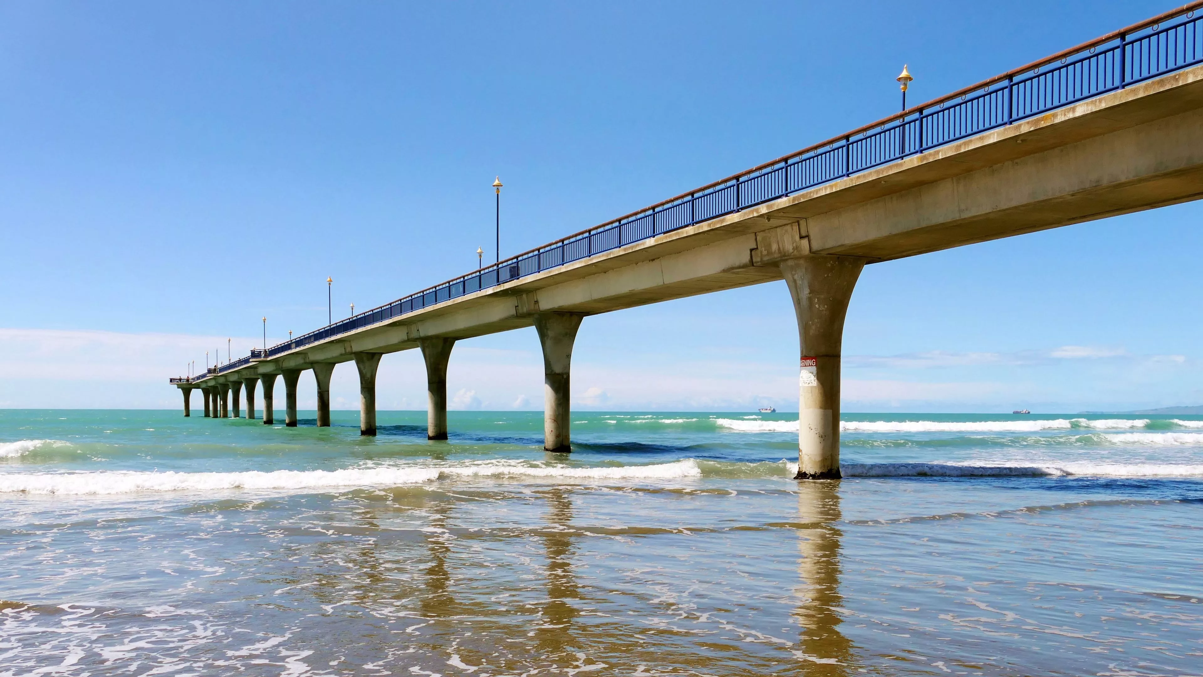 Sea Bridge Construction Water Waves