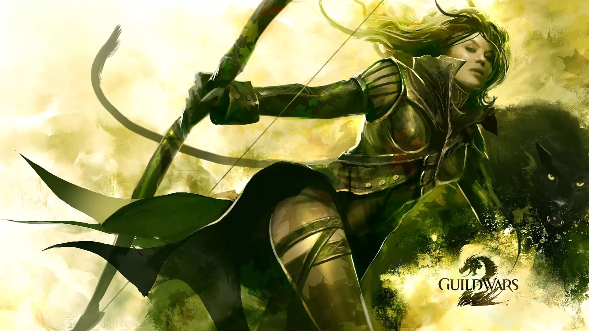guild wars 2, girl, bow Wallpaper, HD