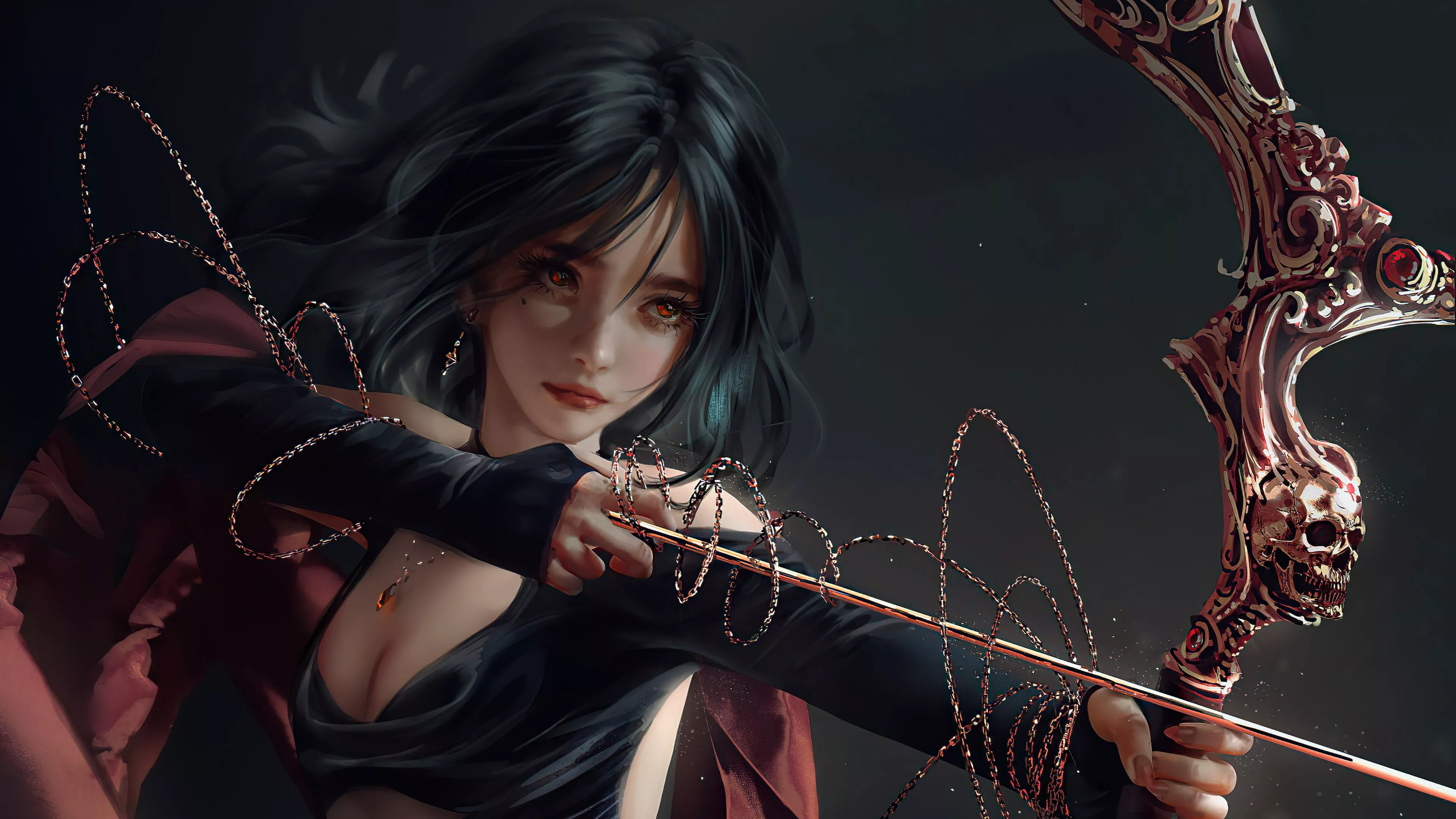 Chain Bow Lucy Wallpaper, HD Fantasy