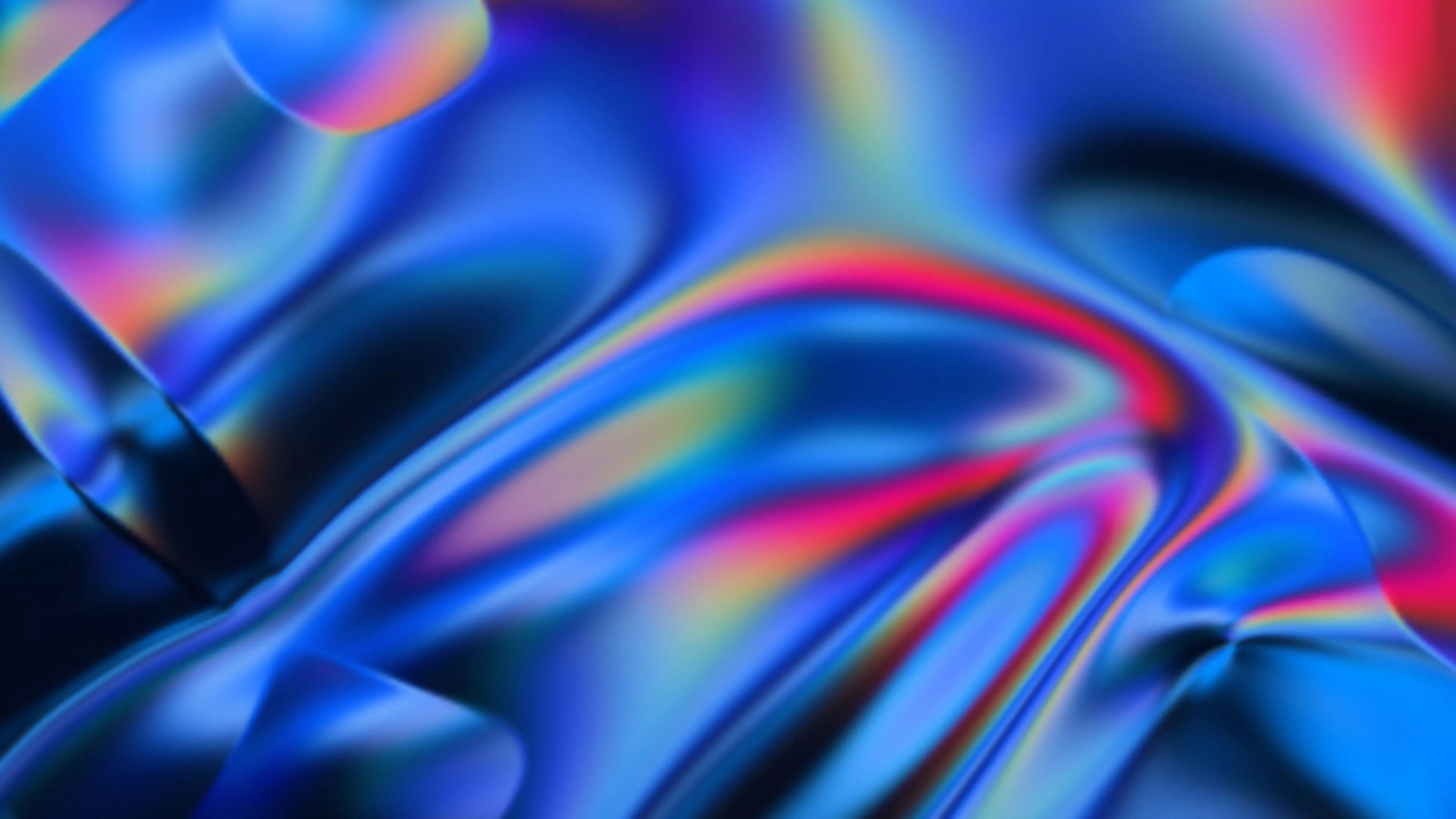 Blue Shiny Silk Texture Trippy 4K HD