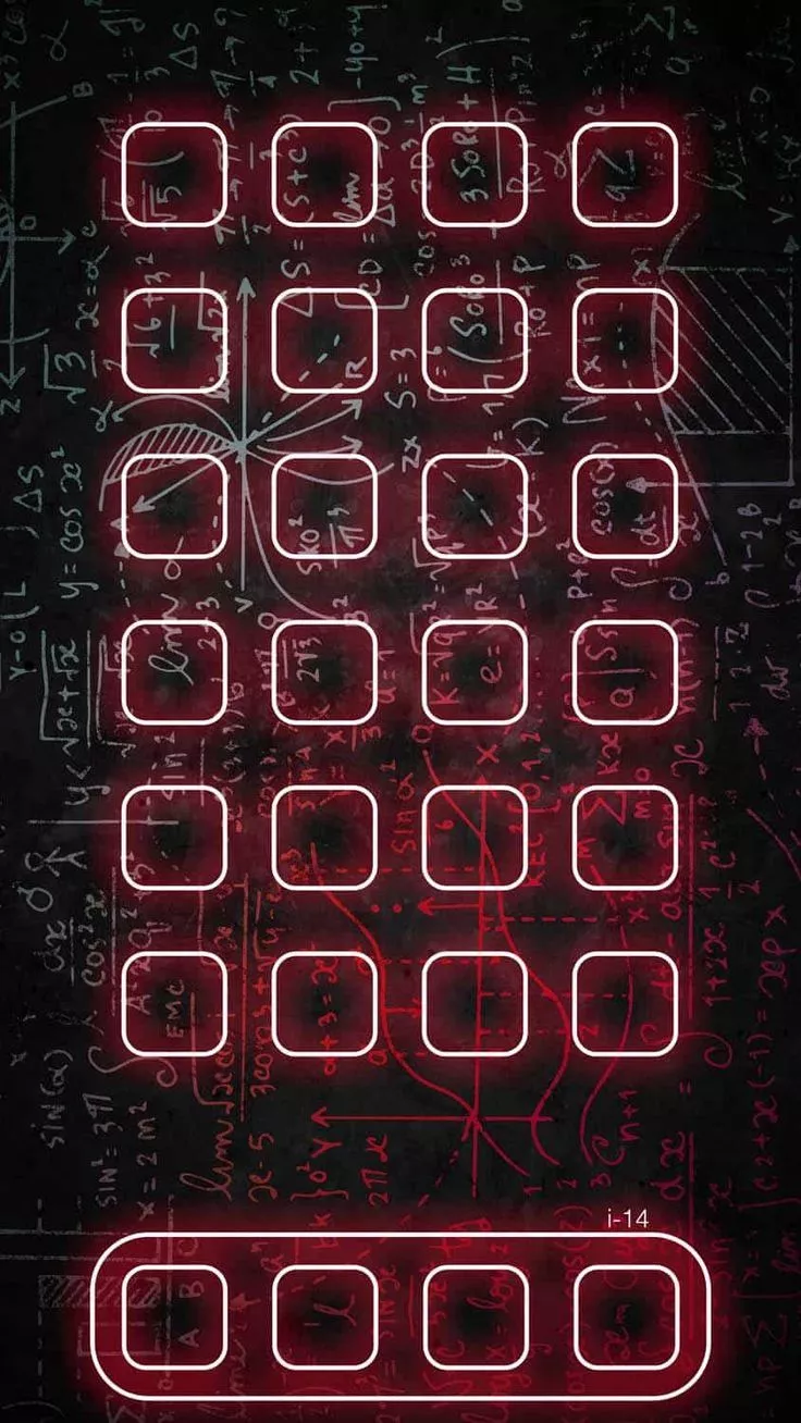 Maths Neon App Icon App Dock Wallpaper