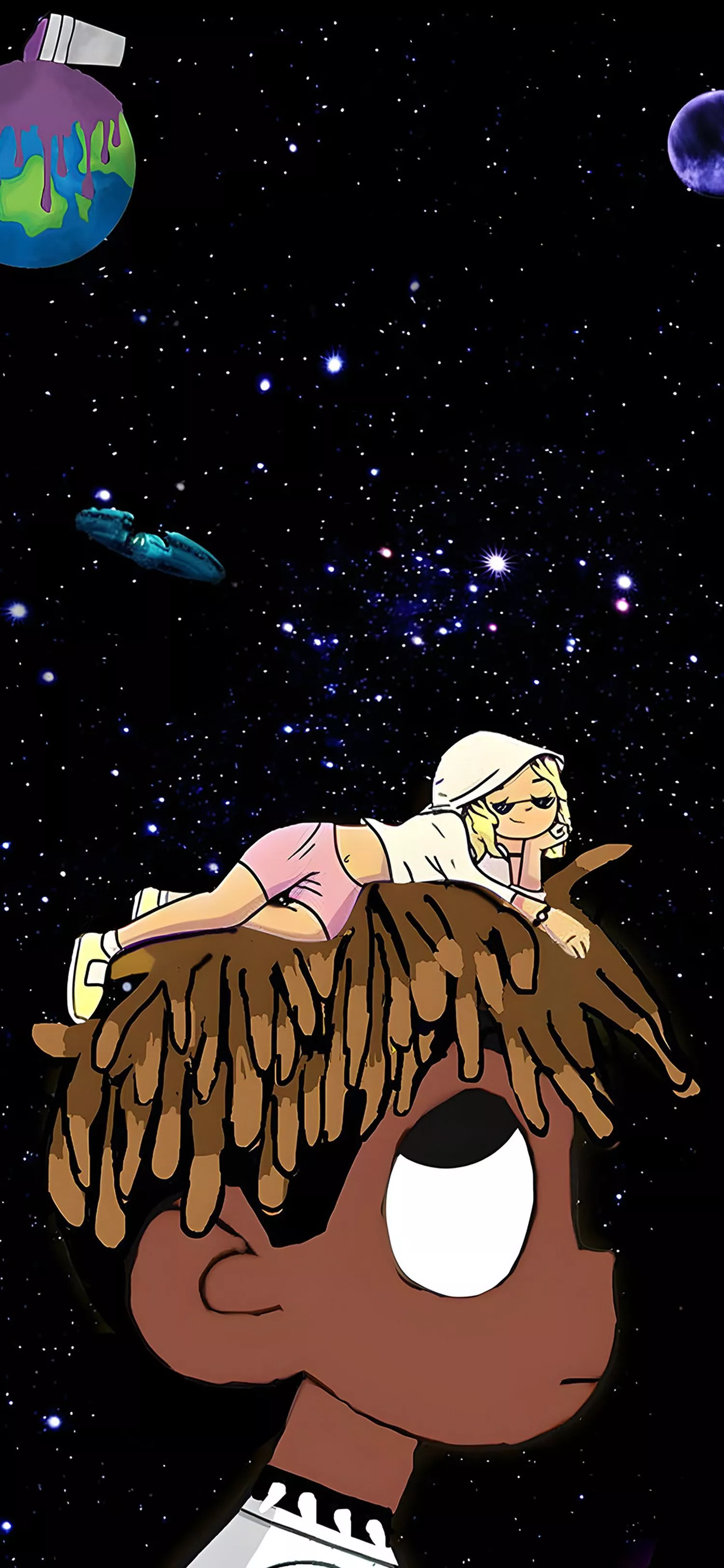 Juice WRLD Cosmic Space Cartoon