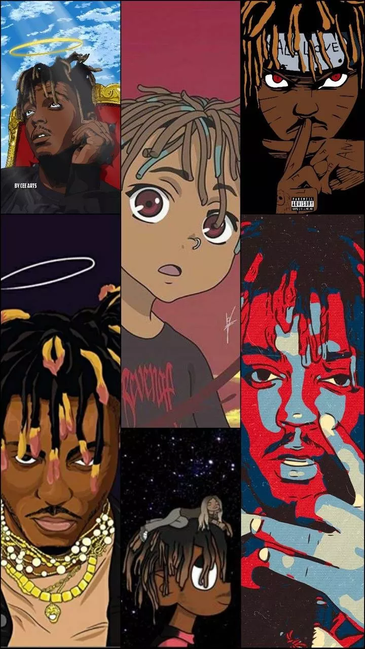 Juice Wrld Anime Collage Graphic