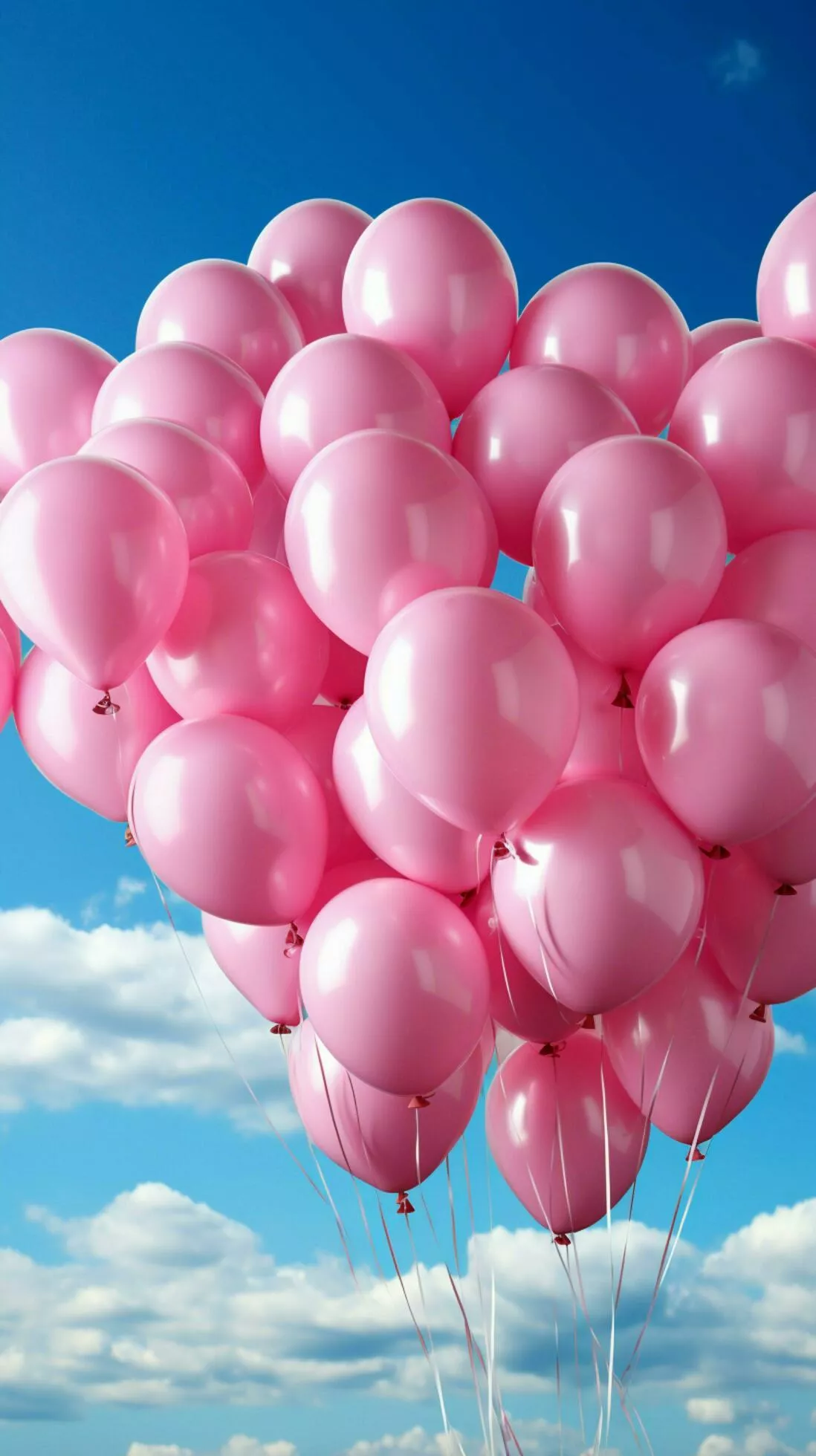 Festive pink balloon party pattern