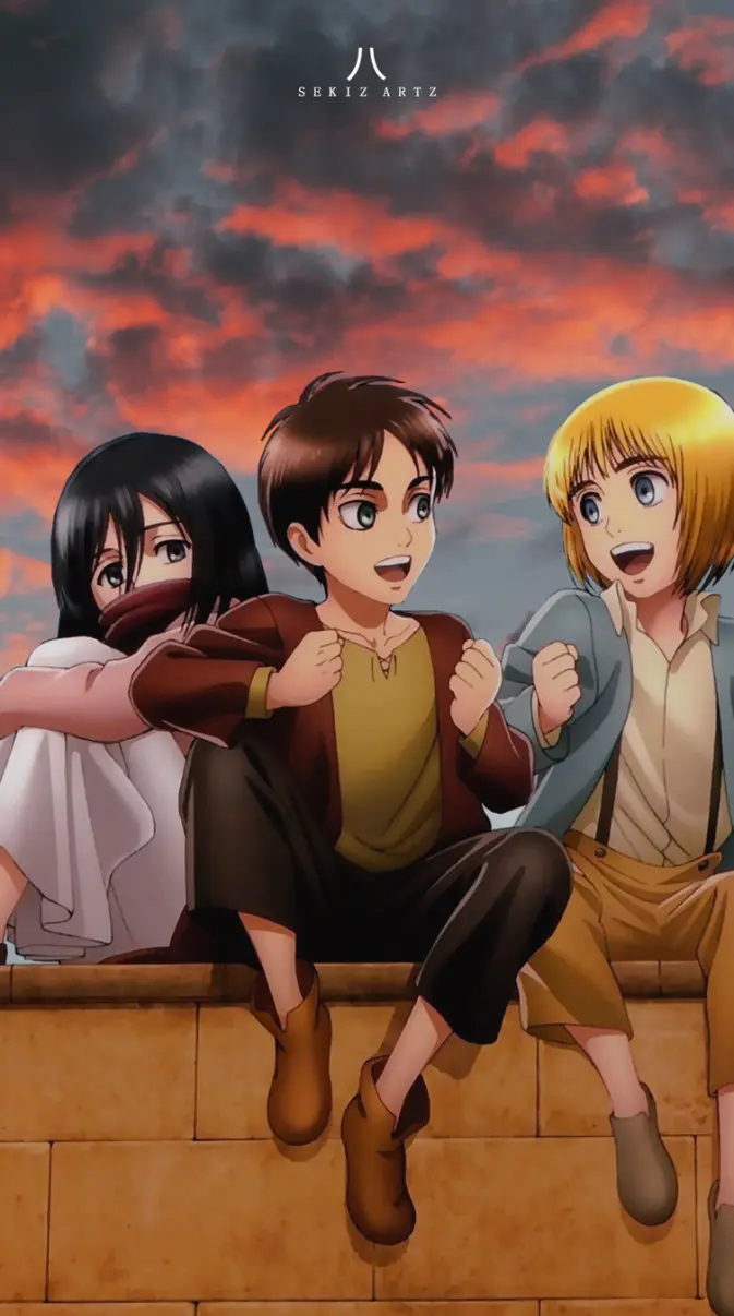 Eren x Mikasa x Armin wallpaper
