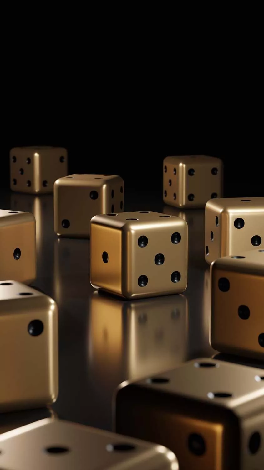 Golden Dice iPhone Wallpaper HD