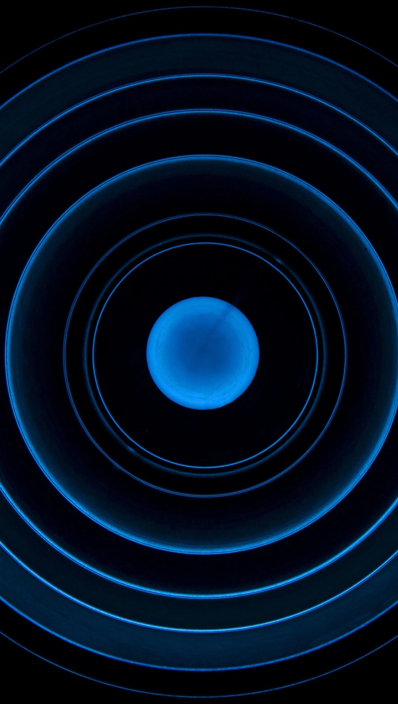 Circles of blue lights Wallpaper 5k HD