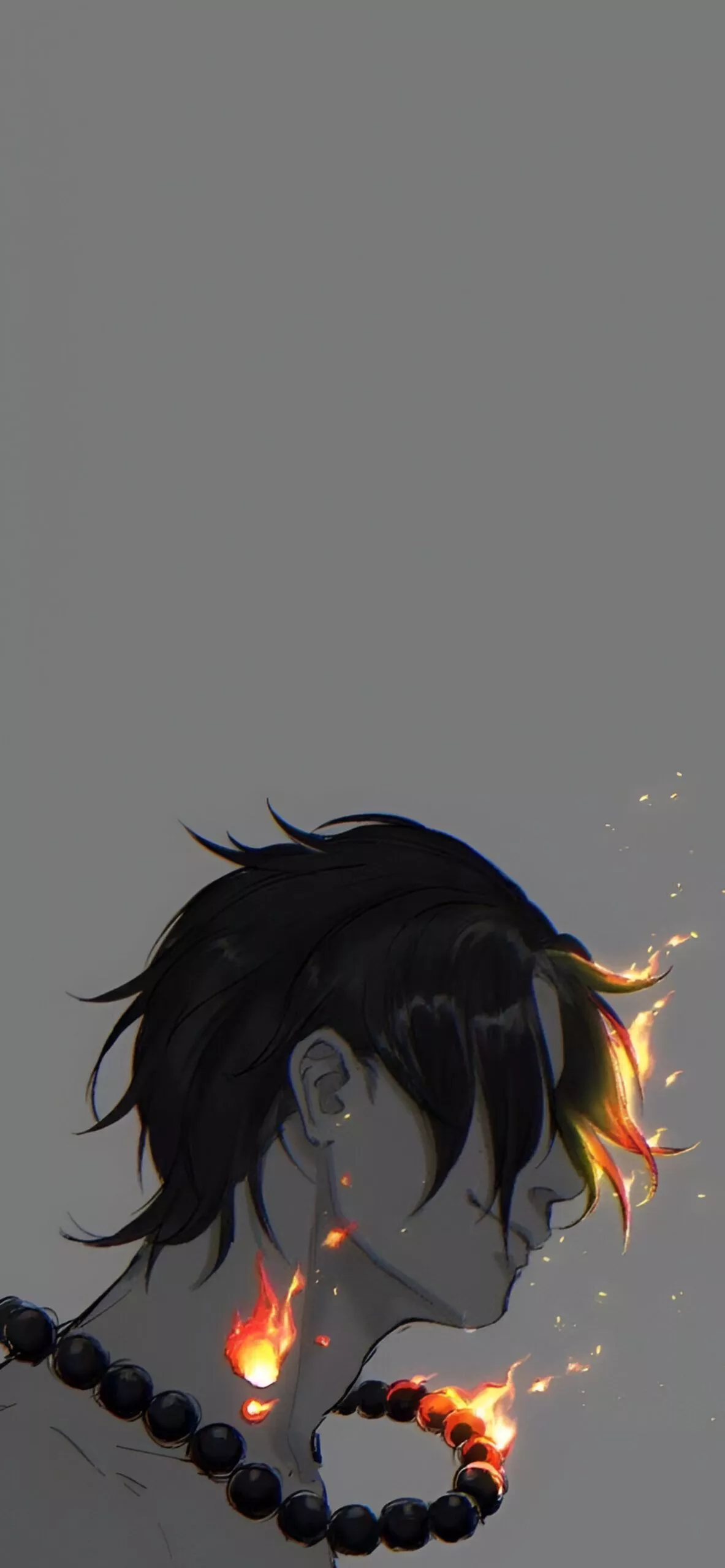 Anime Fire Necklace Boy Wallpaper
