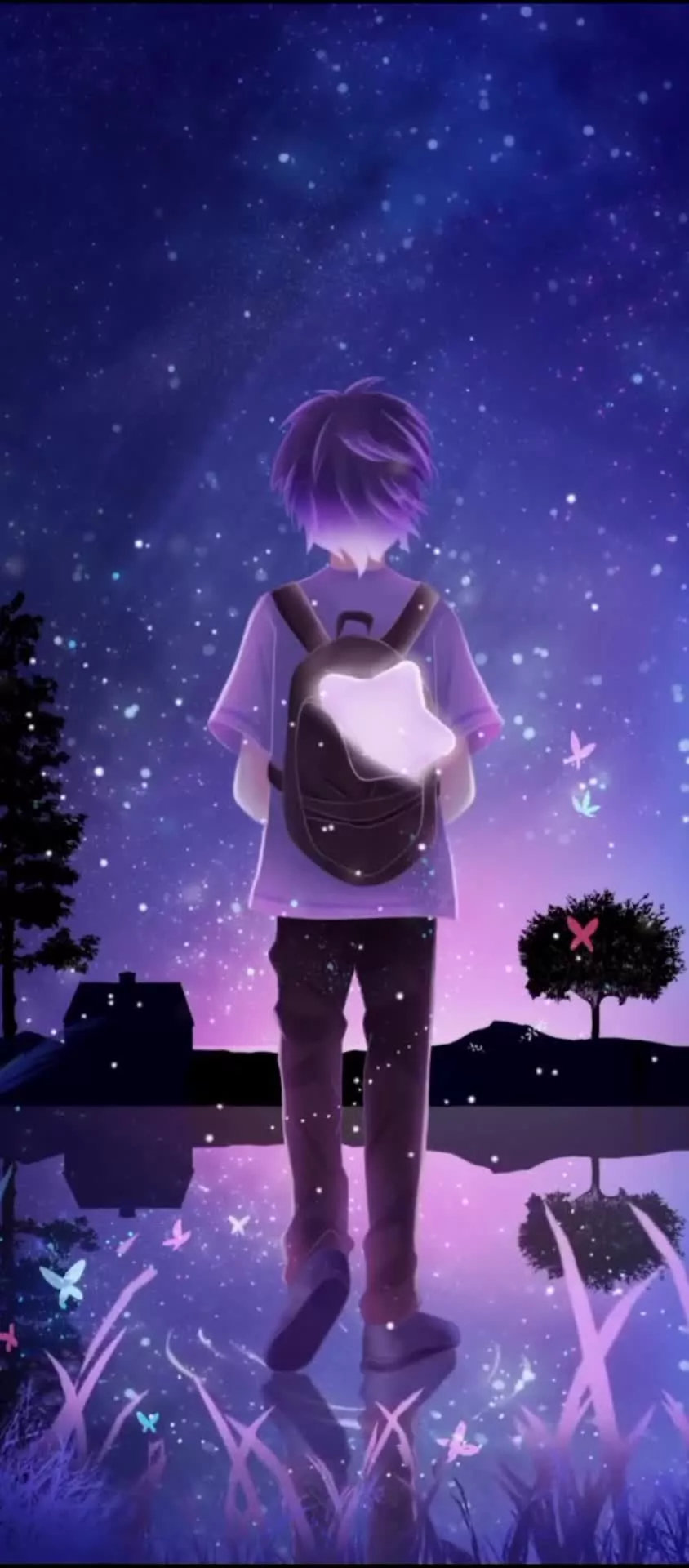 iPhone and Android Anime Boy With Star