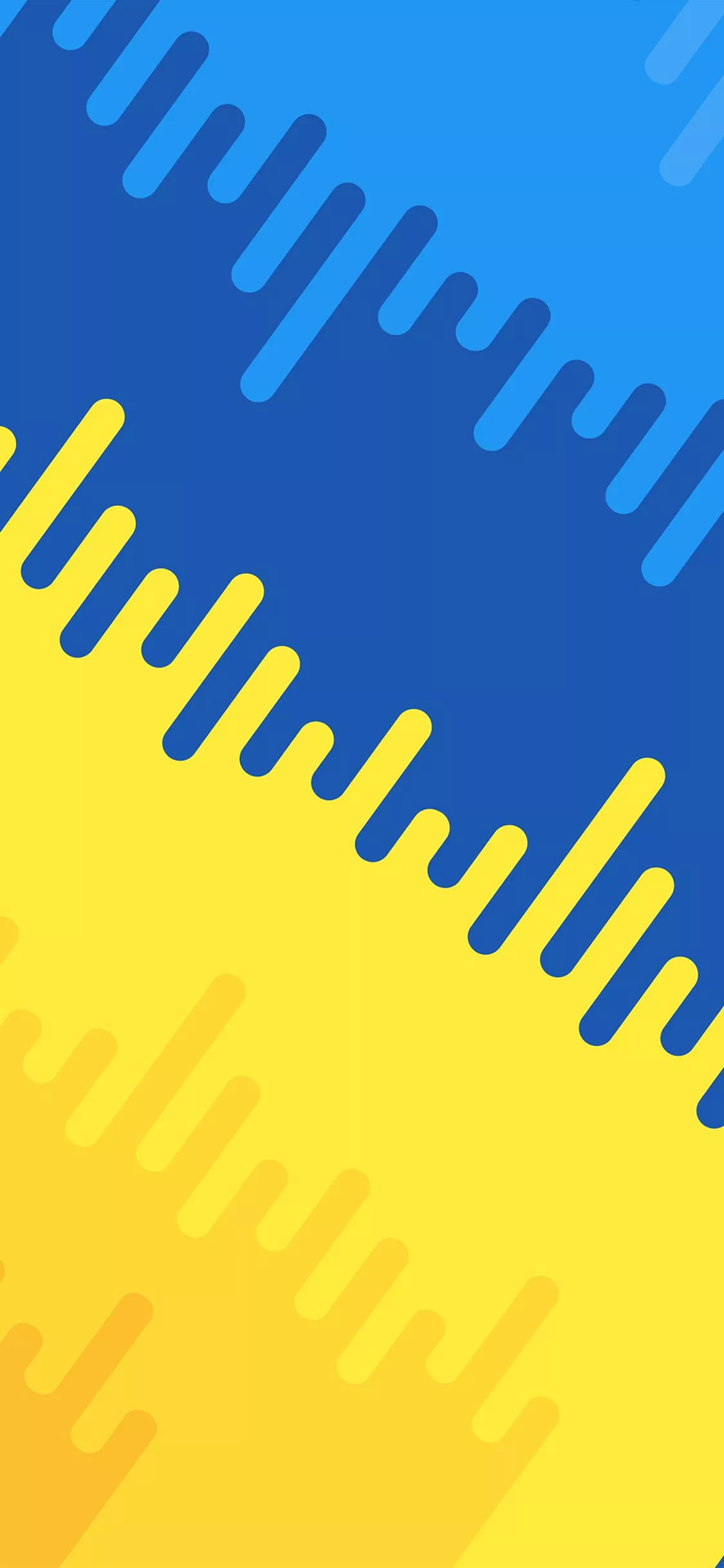 Abstract Blue Yellow Art Pattern