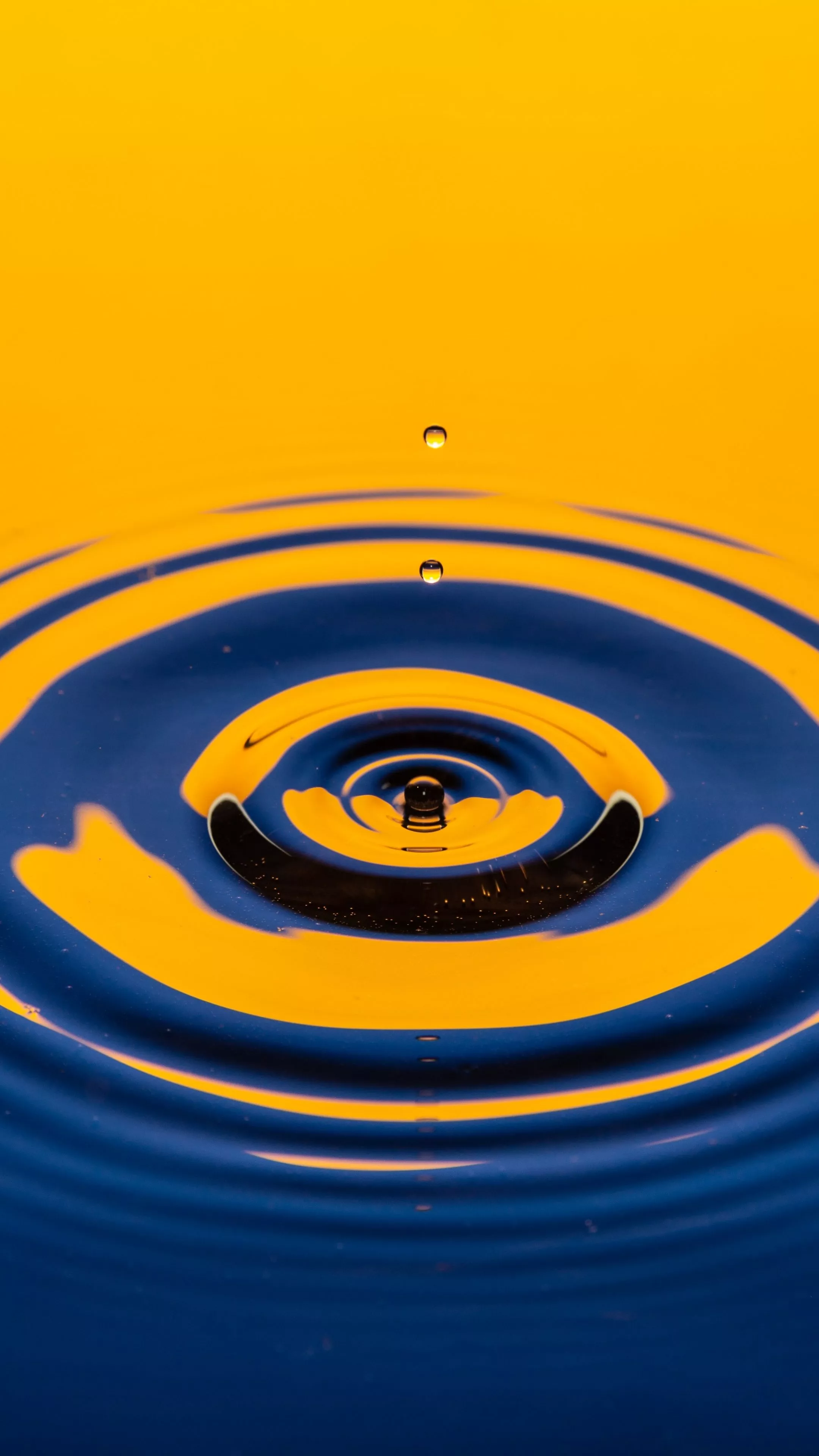 Water drop Wallpaper 4K, Ripple, Blue