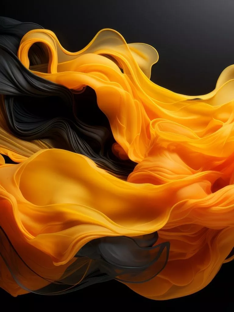 Black Orange Yellow Abstract Art Ultra