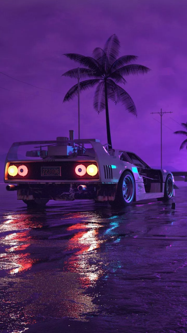 Download Purple Night Car Artistic