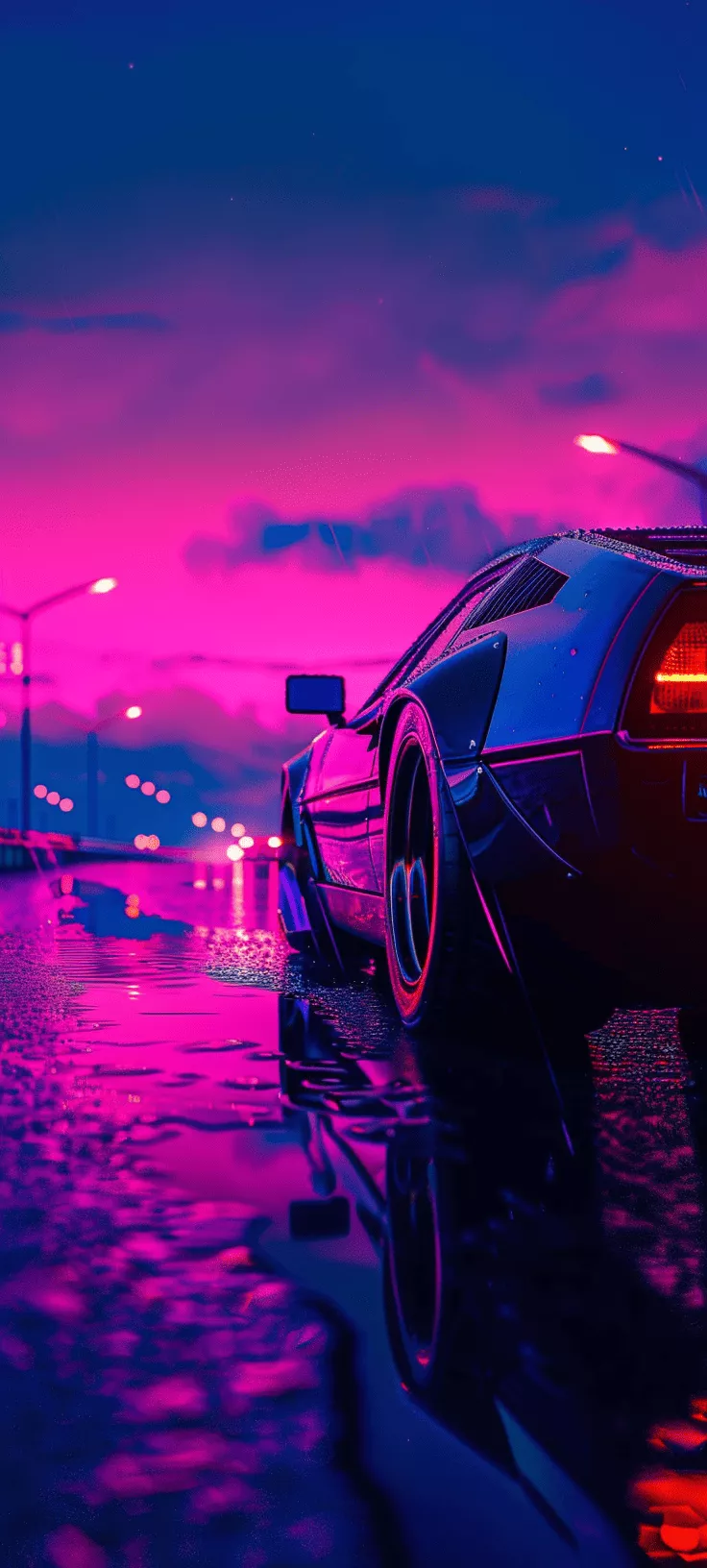 Synthwave Phone Wallpaper Made