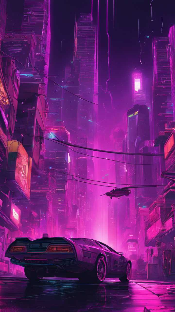 A Cyberpunk Style Cityscape At Night