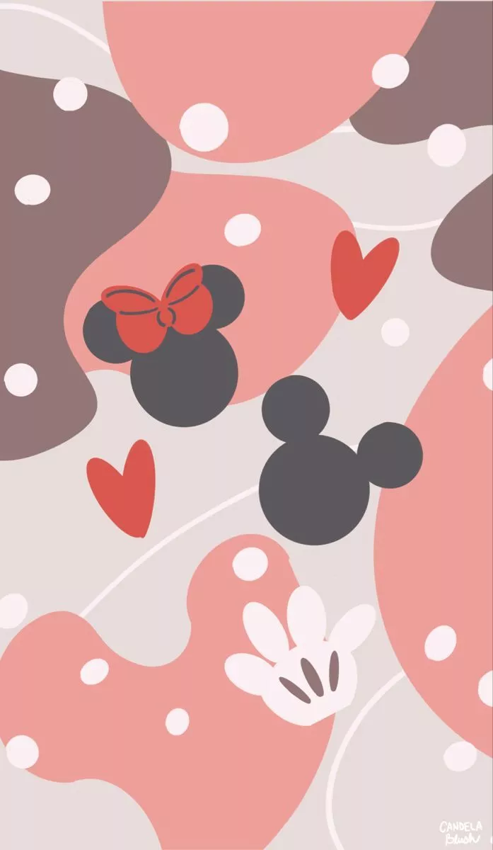 Mickey and Minnie abstract wallpaper