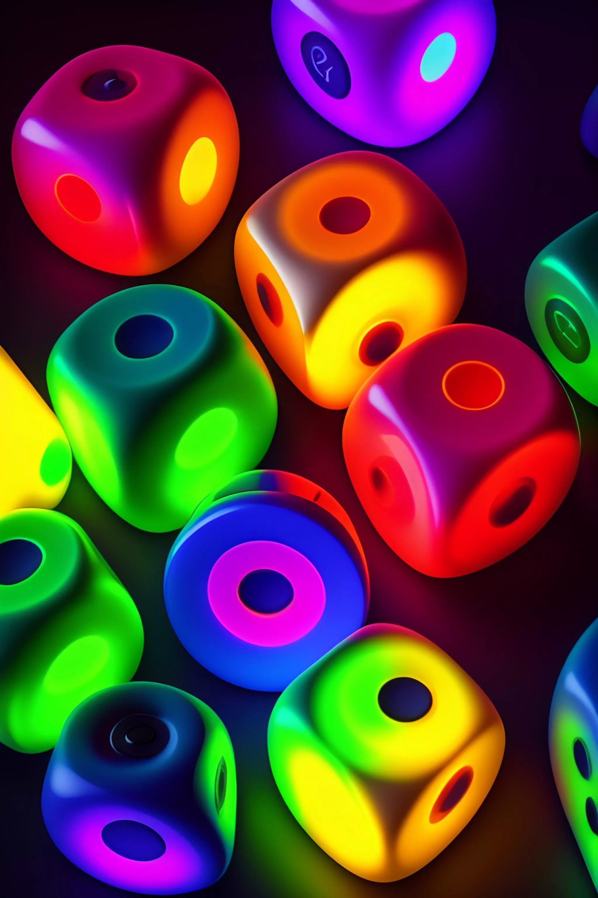 Beautiful wallpaper of colourful dices