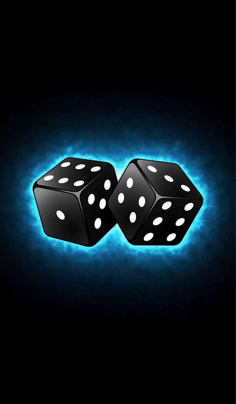 HD neon dice wallpaper