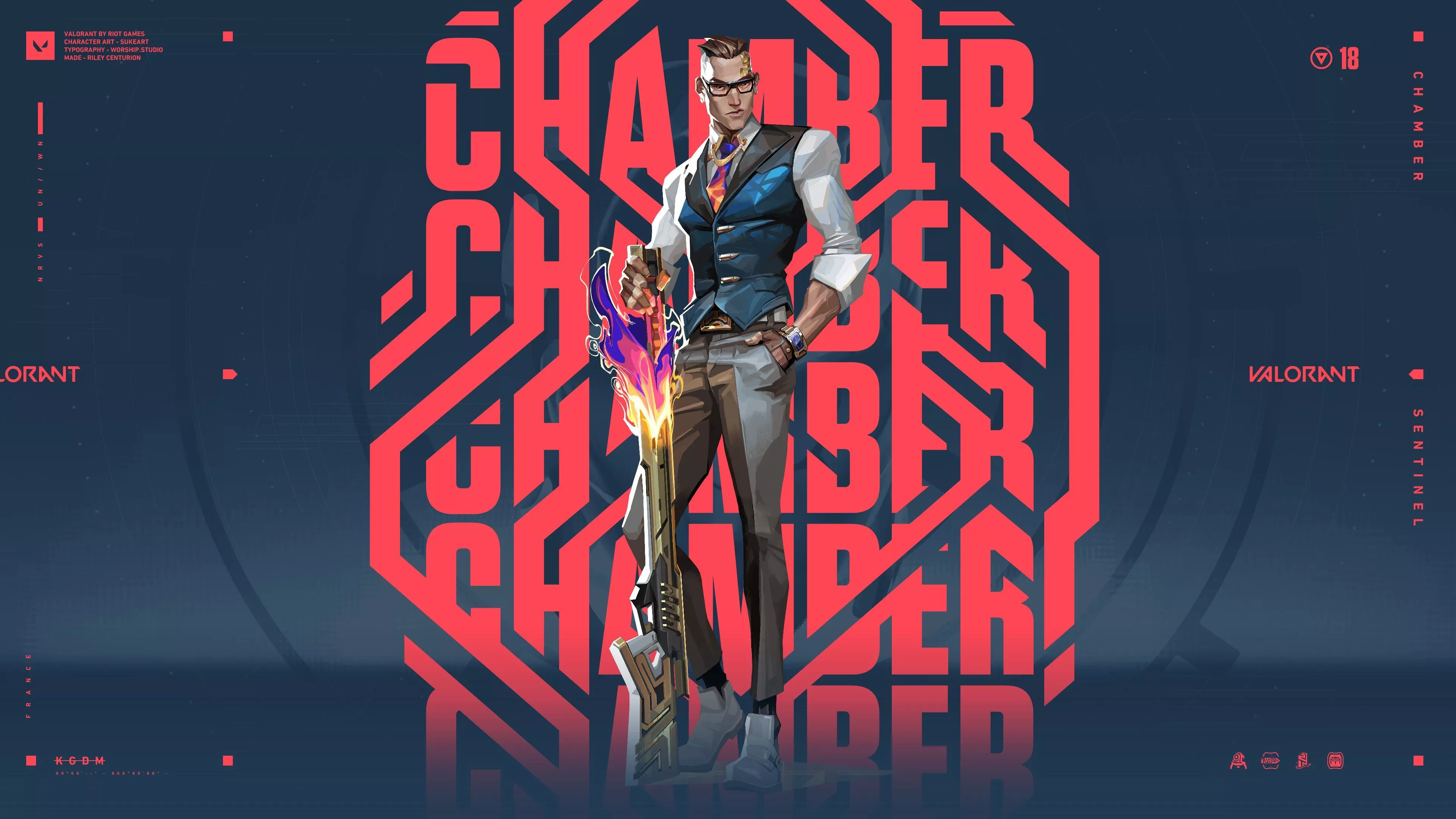 Agent Chamber Valorant 4K Wallpaper
