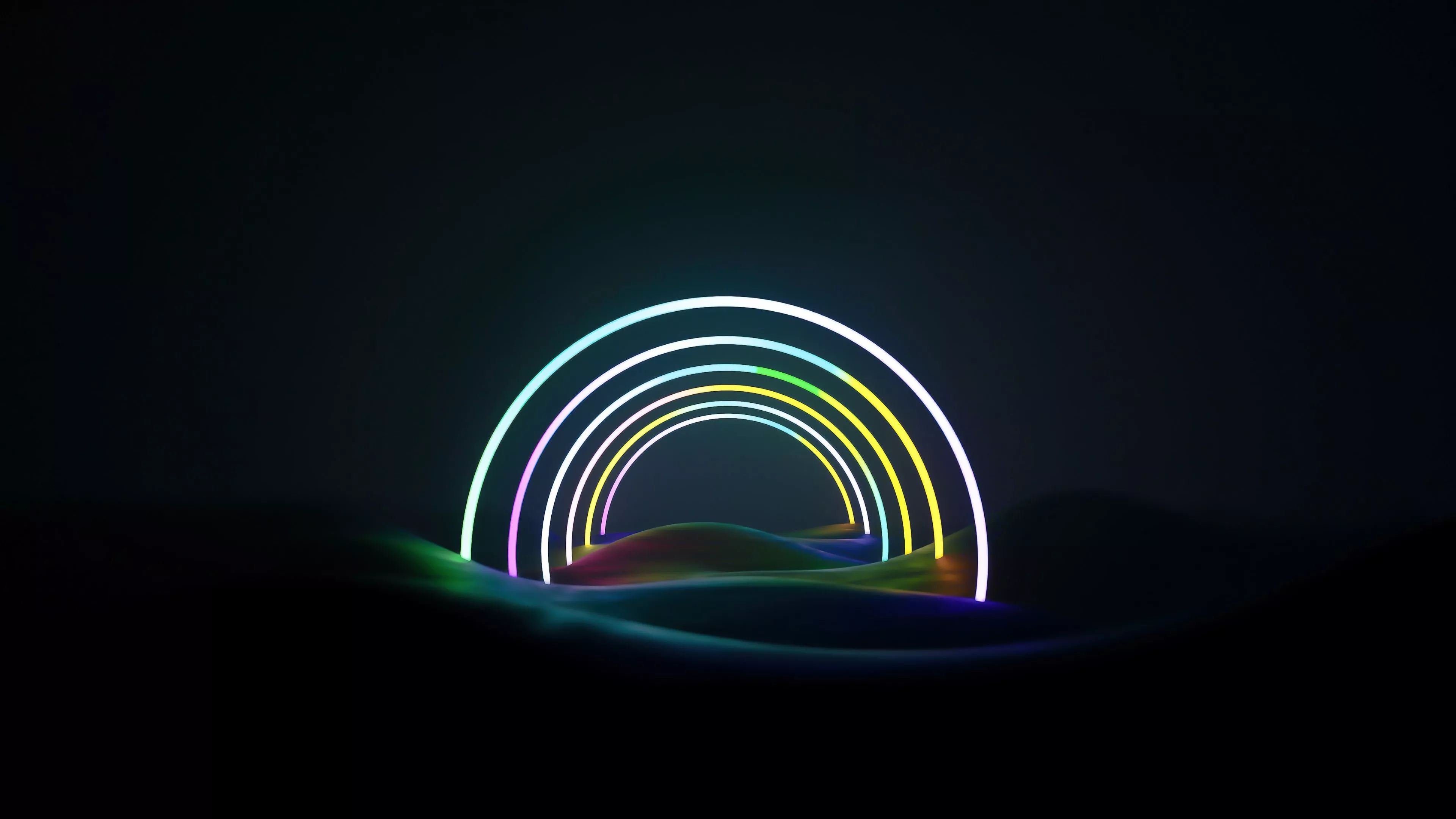 Neon art Wallpaper 4K, Rainbow, Glowing