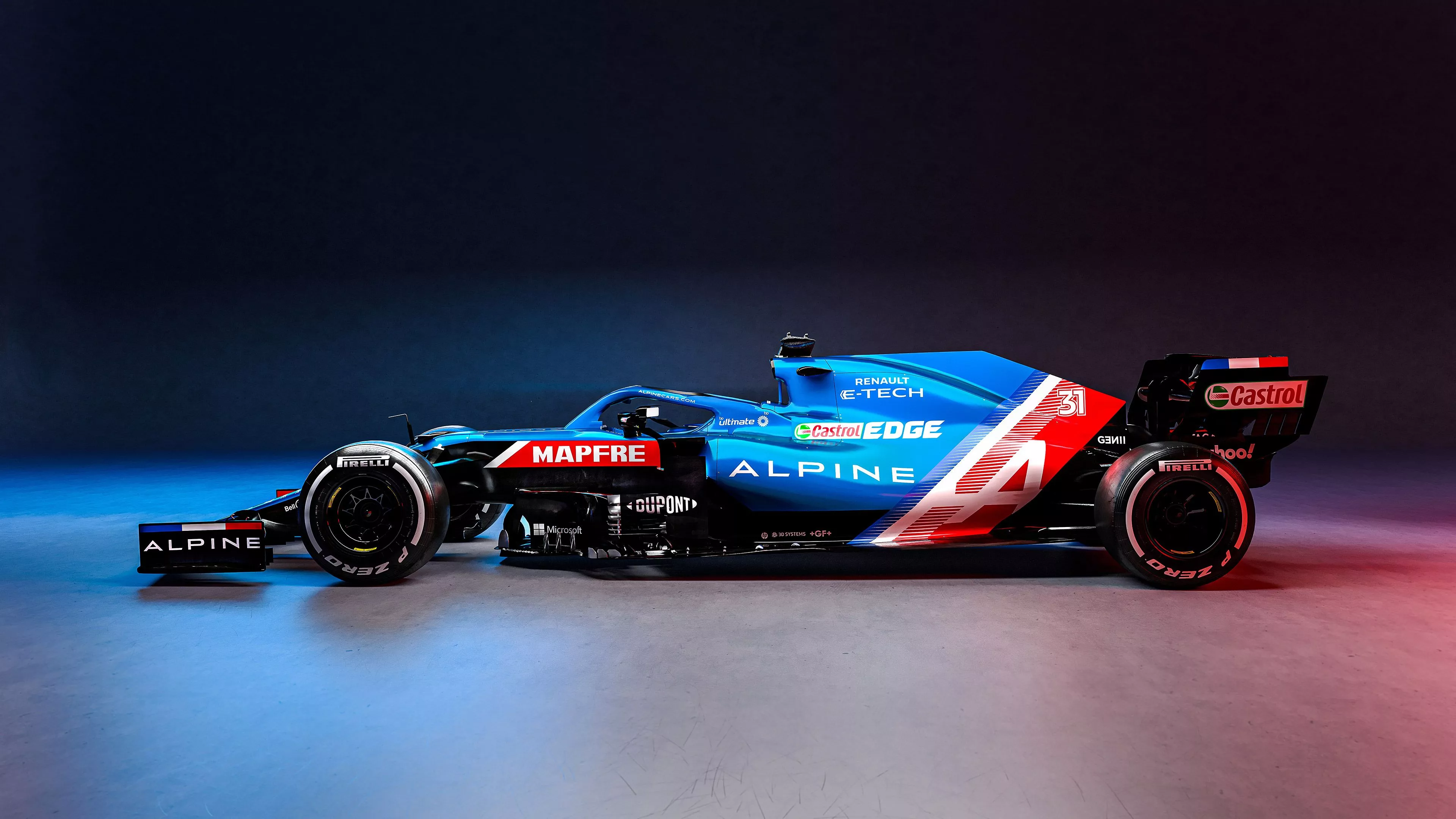 F1 Vehicle Alpine A521 4k Ultra