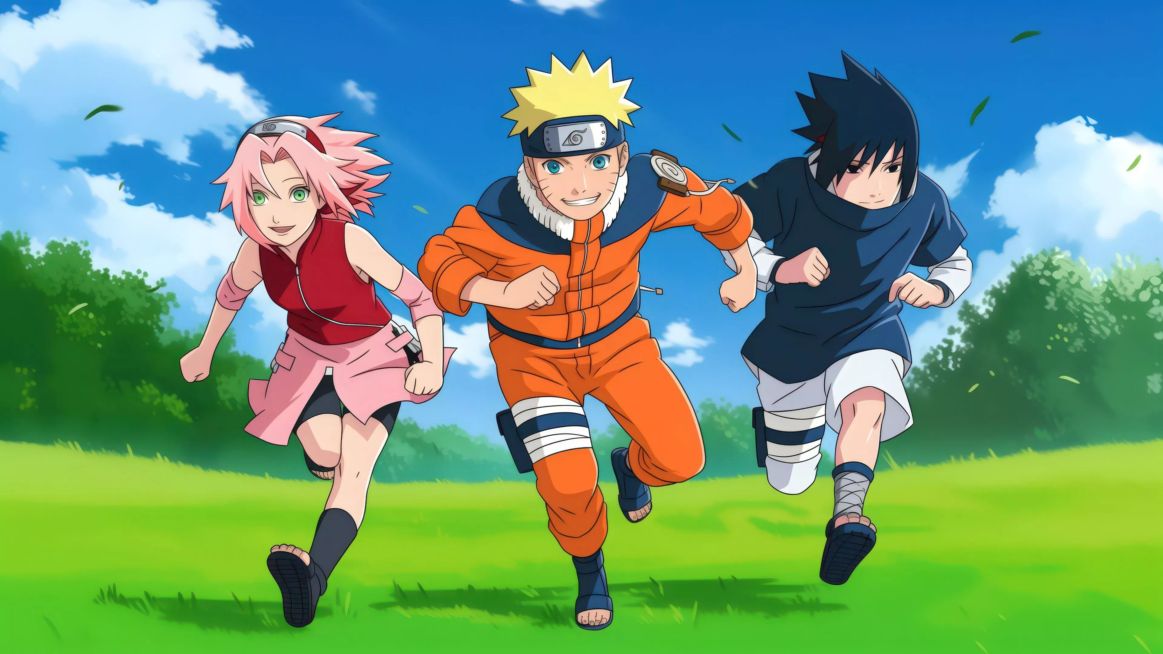 Sakura Naruto Sasuke 5K Wallpaper