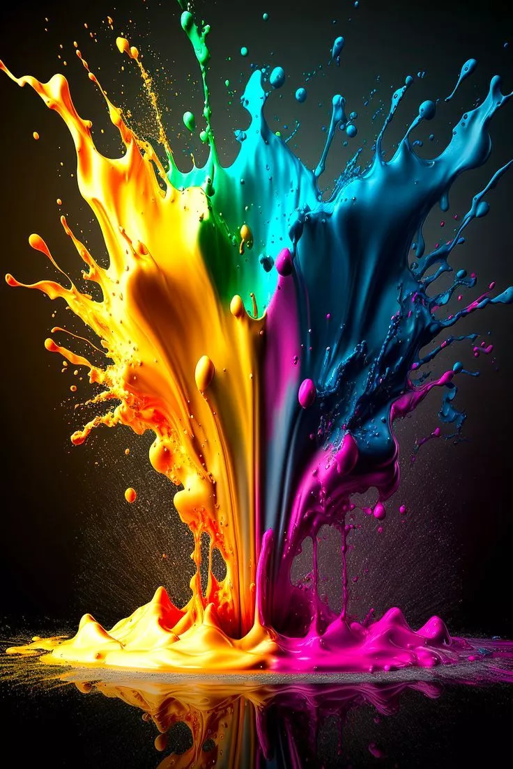 Abstract Splash Colorful Wallpaper 001