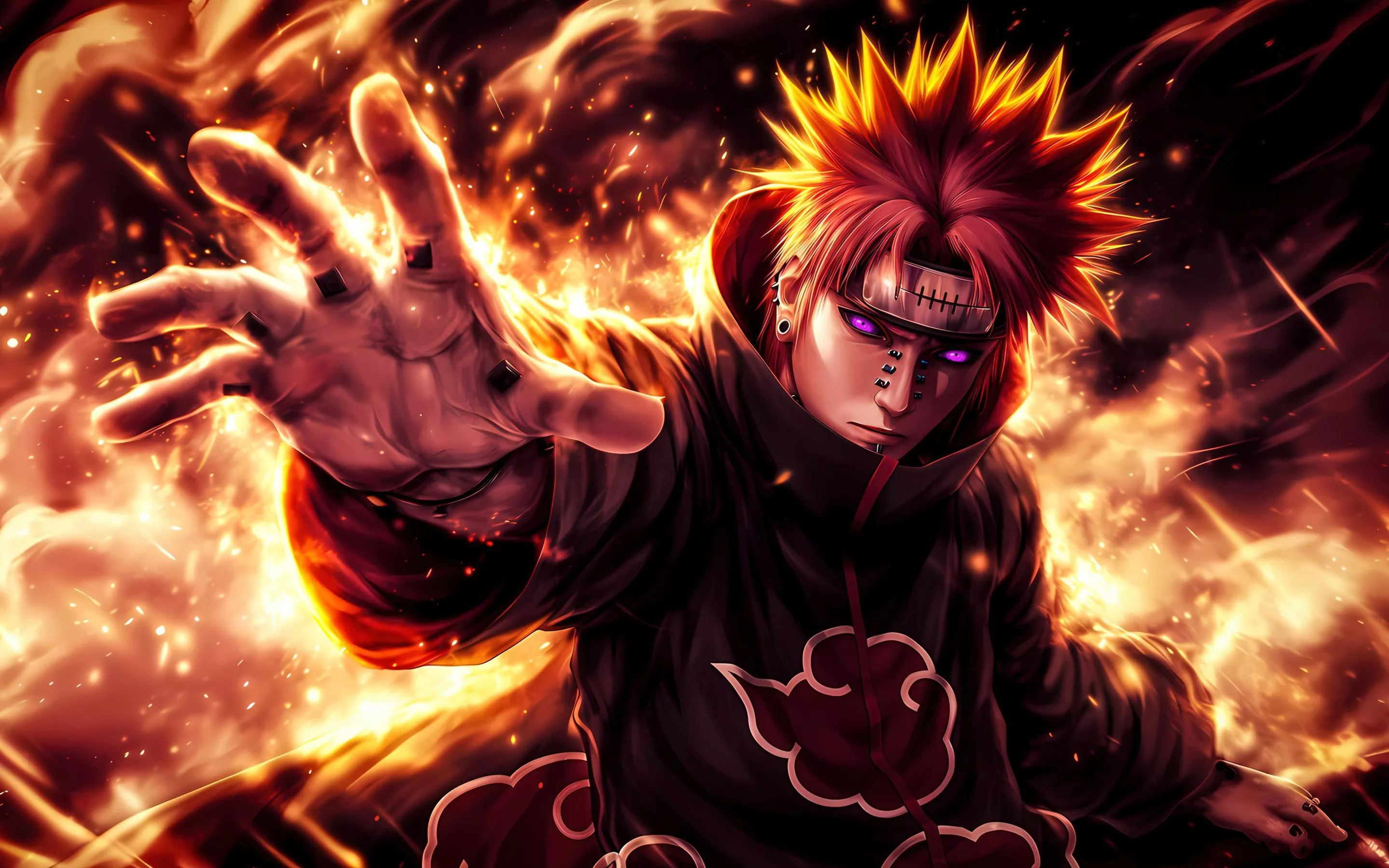 Naruto Uzumaki Wallpaper 4K, Fire, 5K