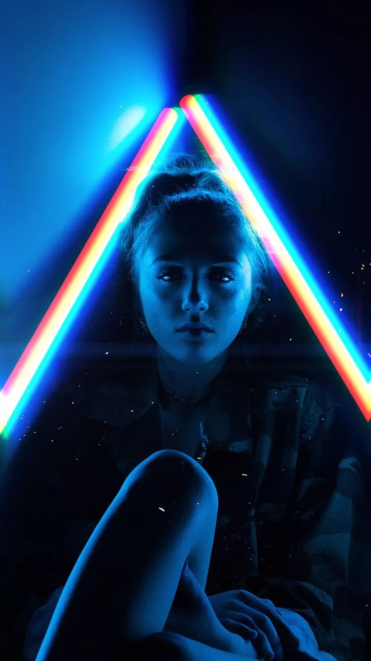 2048x2732px. free download. HD wallpaper: woman's face, neon, girl, model, light, portrait, people, women