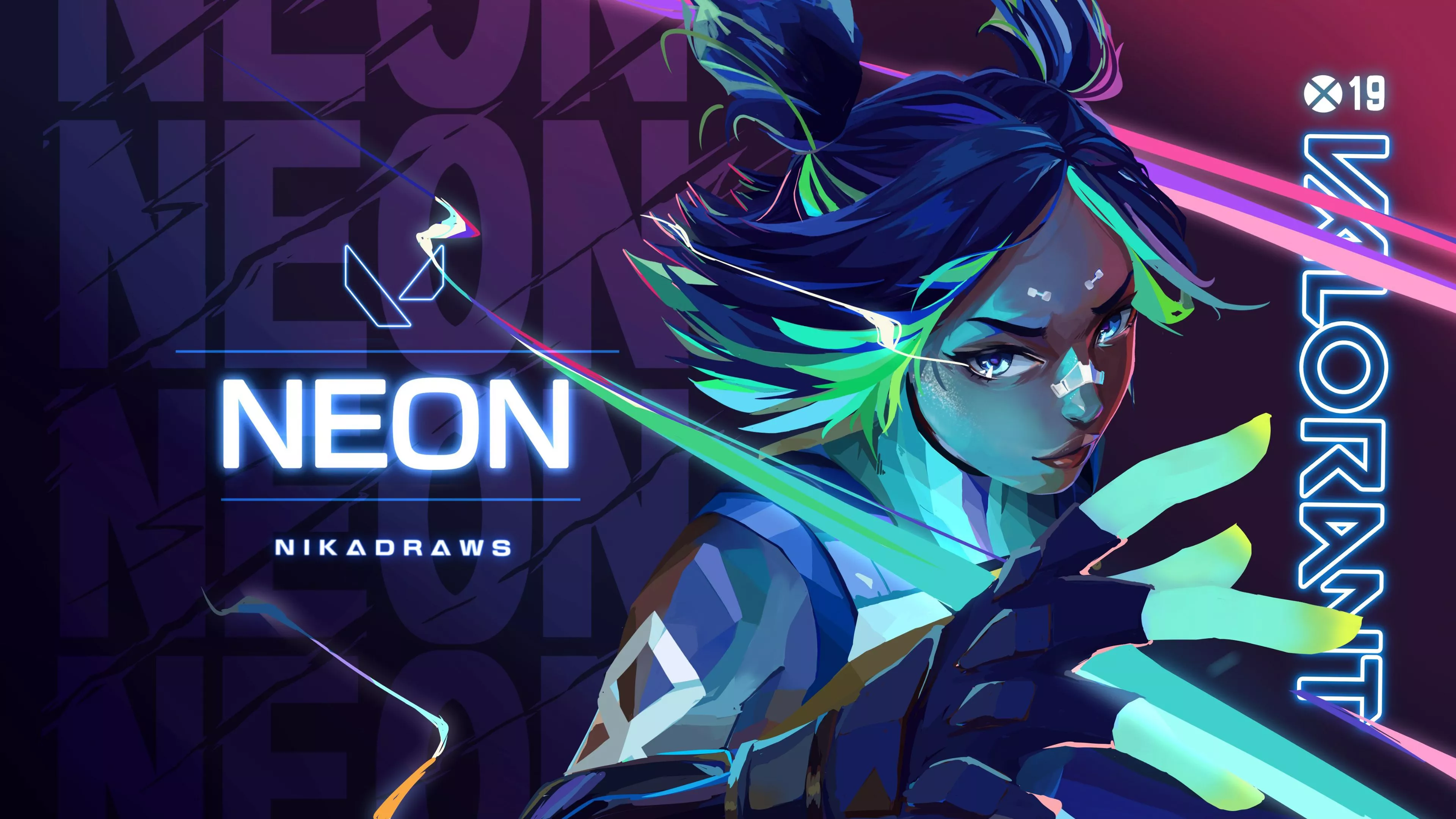 Neon Colorful Background 4K HD Valorant