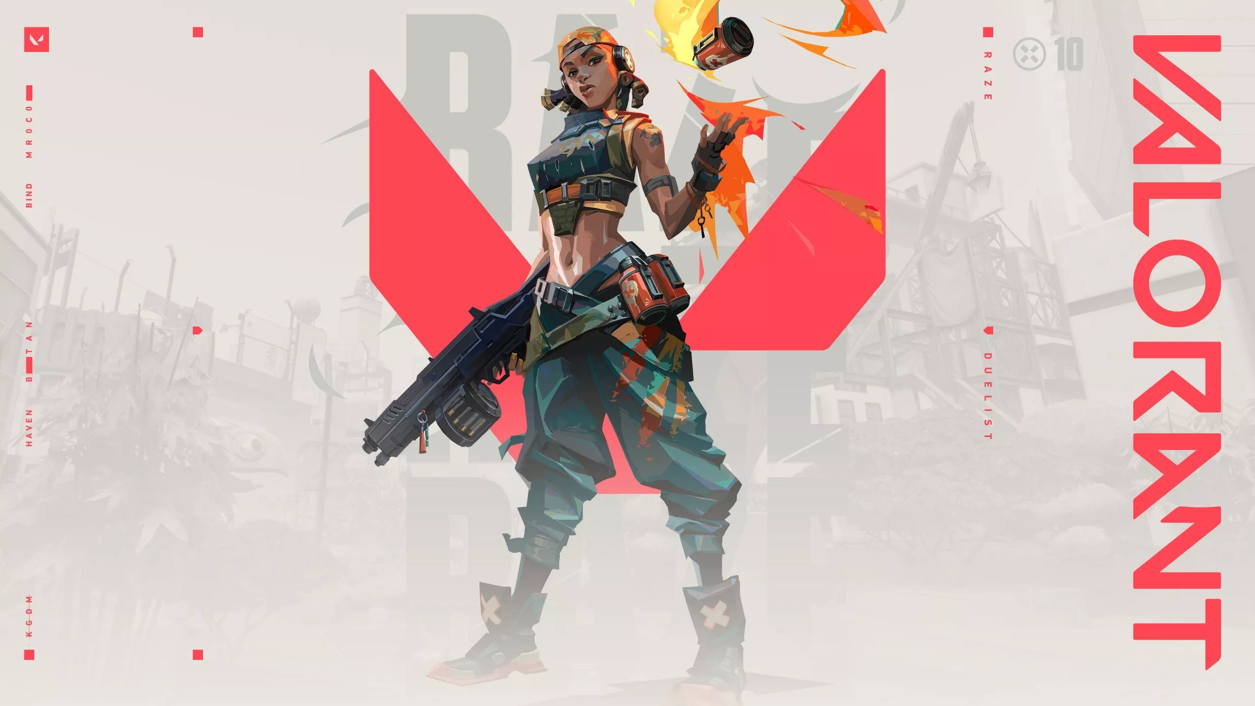 Valorant agent Wallpaper 4K, Raze