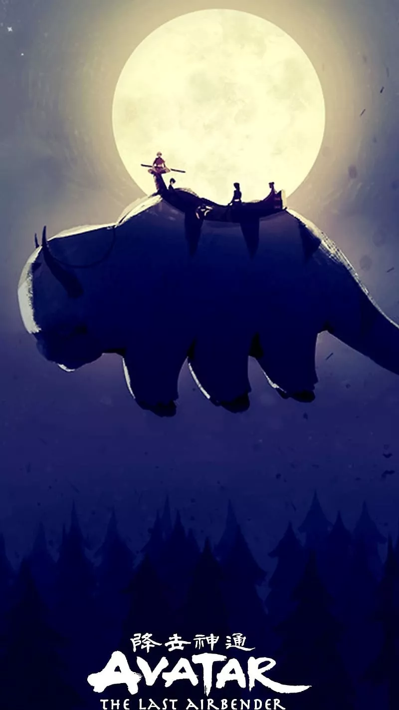 Appa Avatar, The Last Airbender, moon