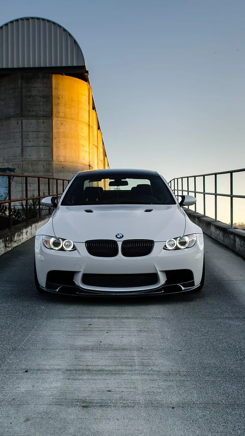 Bmw M3 E92, car, new, white, HD phone