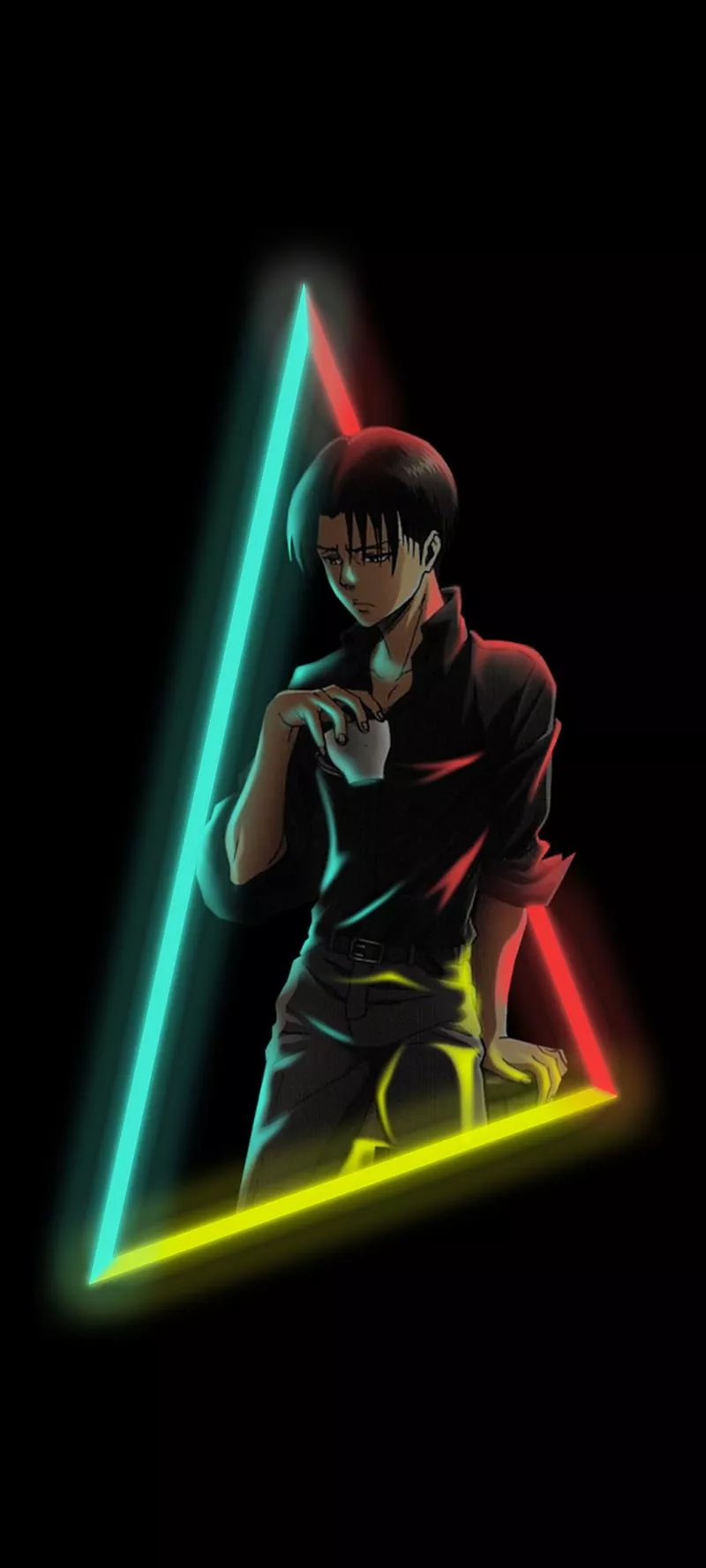 Levi Neon, attack on titan, aot, black