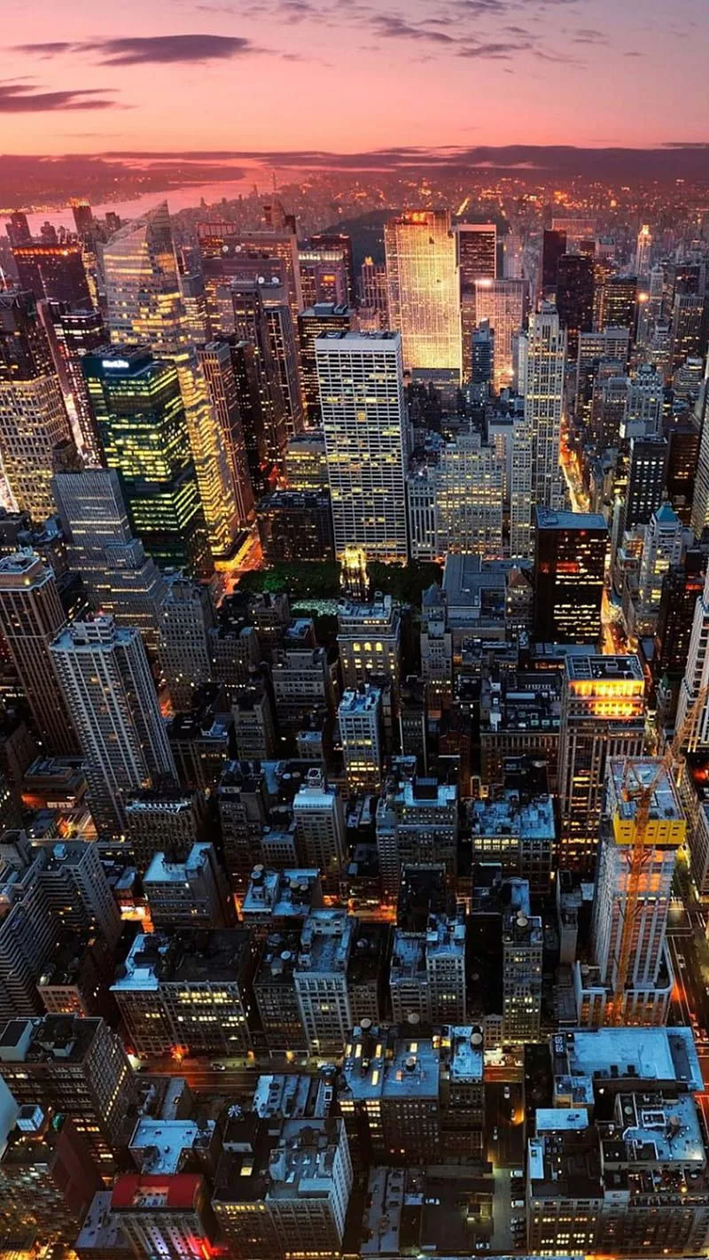 City, chicago, night, panorama, sky