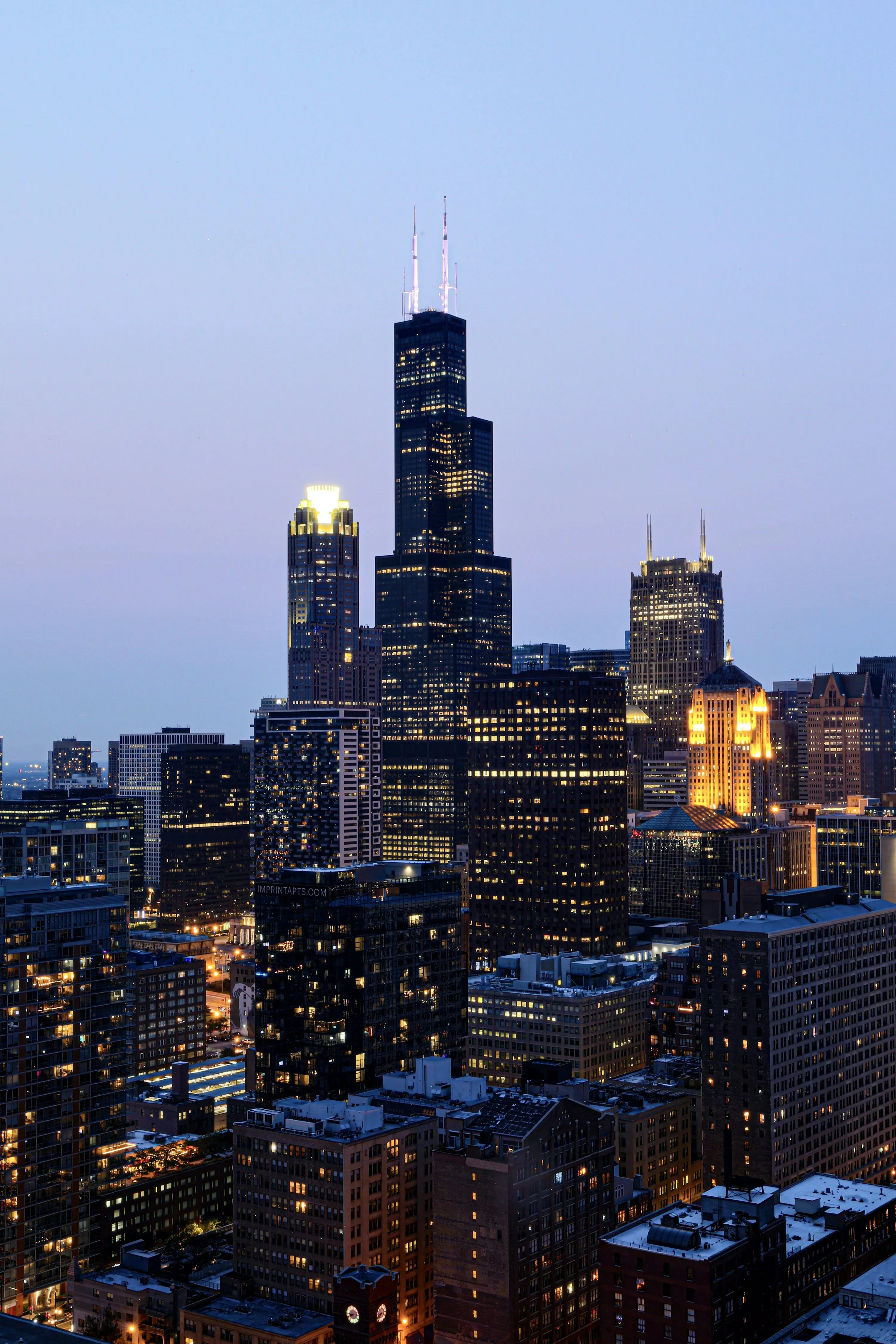 50,Chicago Night Skyline Picture