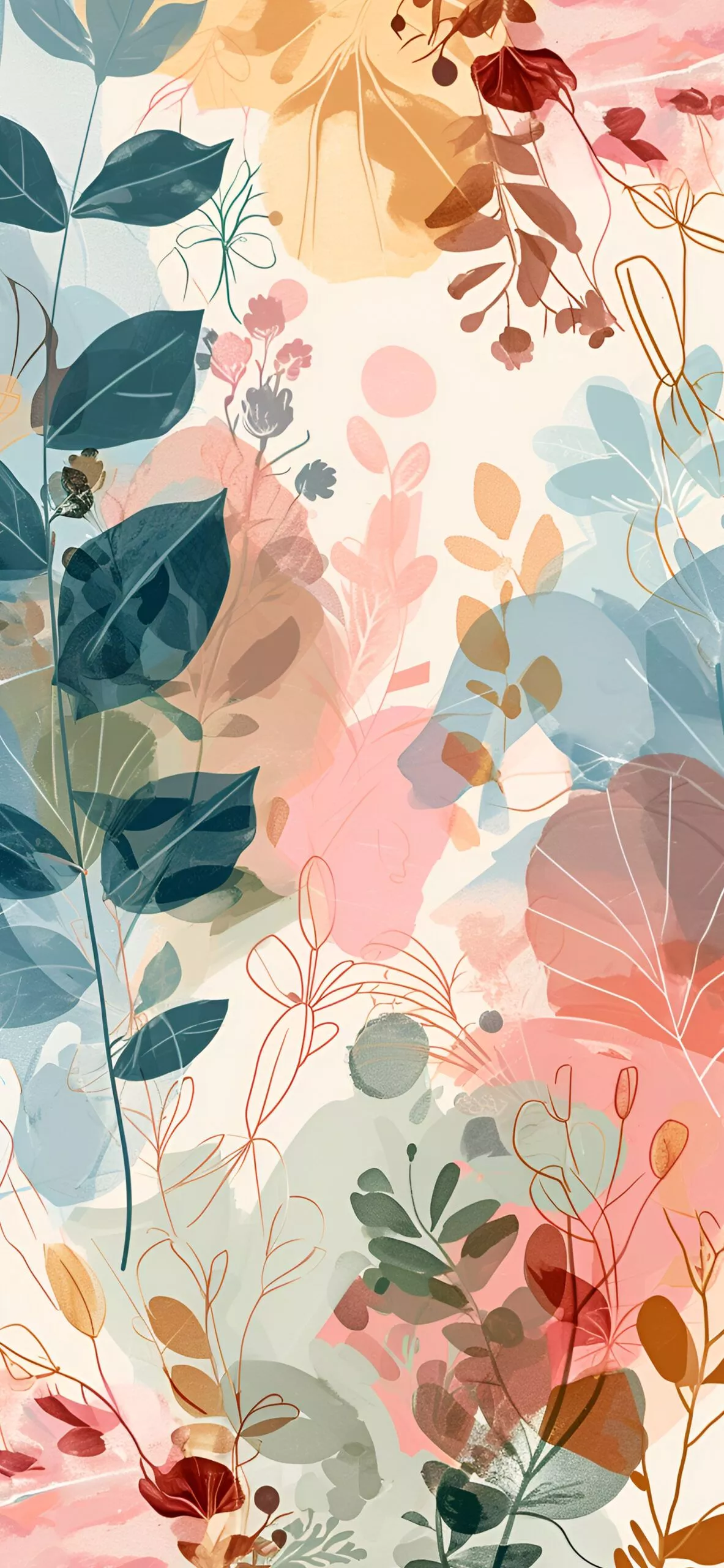 Floral Watercolor Wallpaper Art
