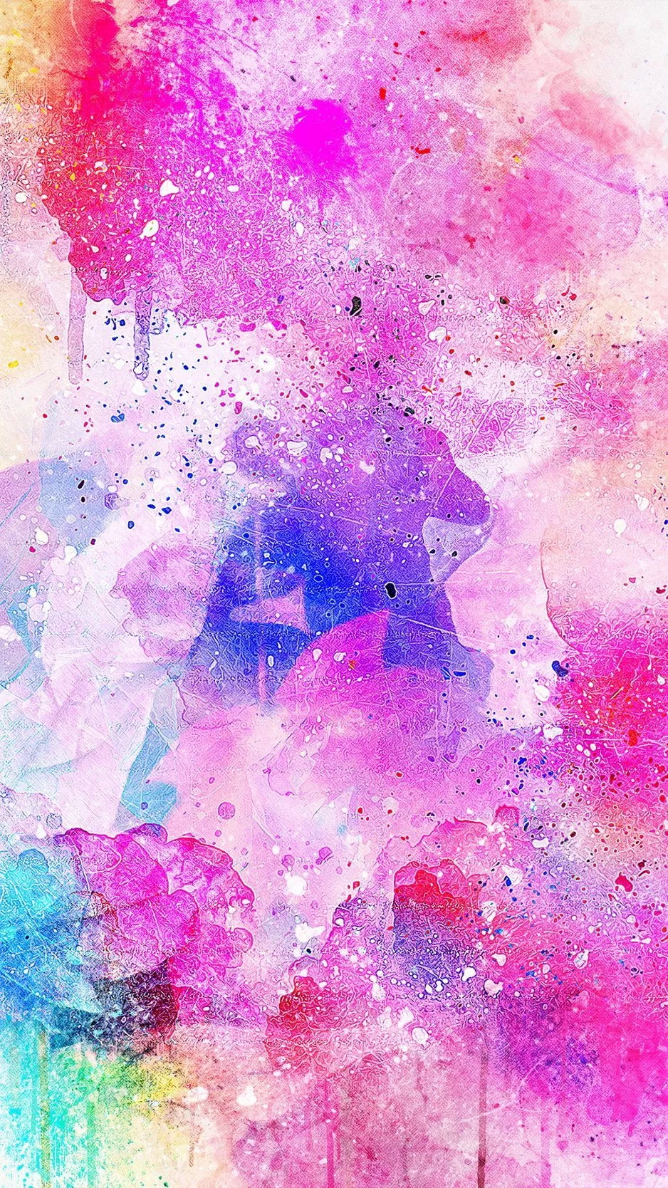 wallpaper 938x1668 watercolor, spots