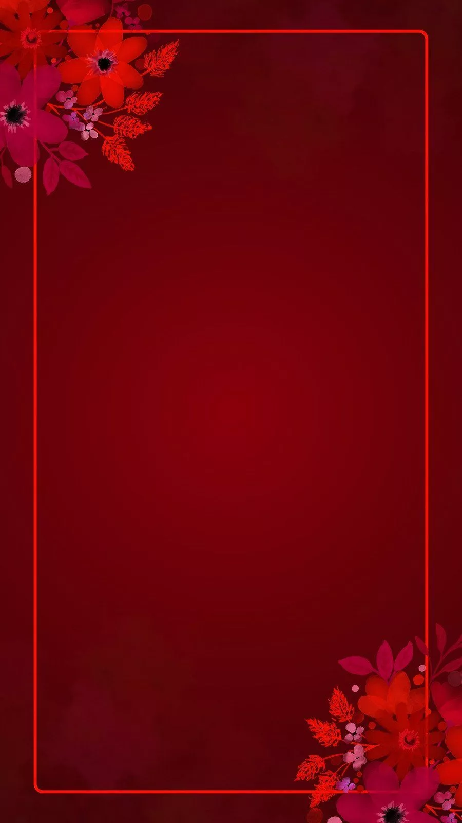 red background