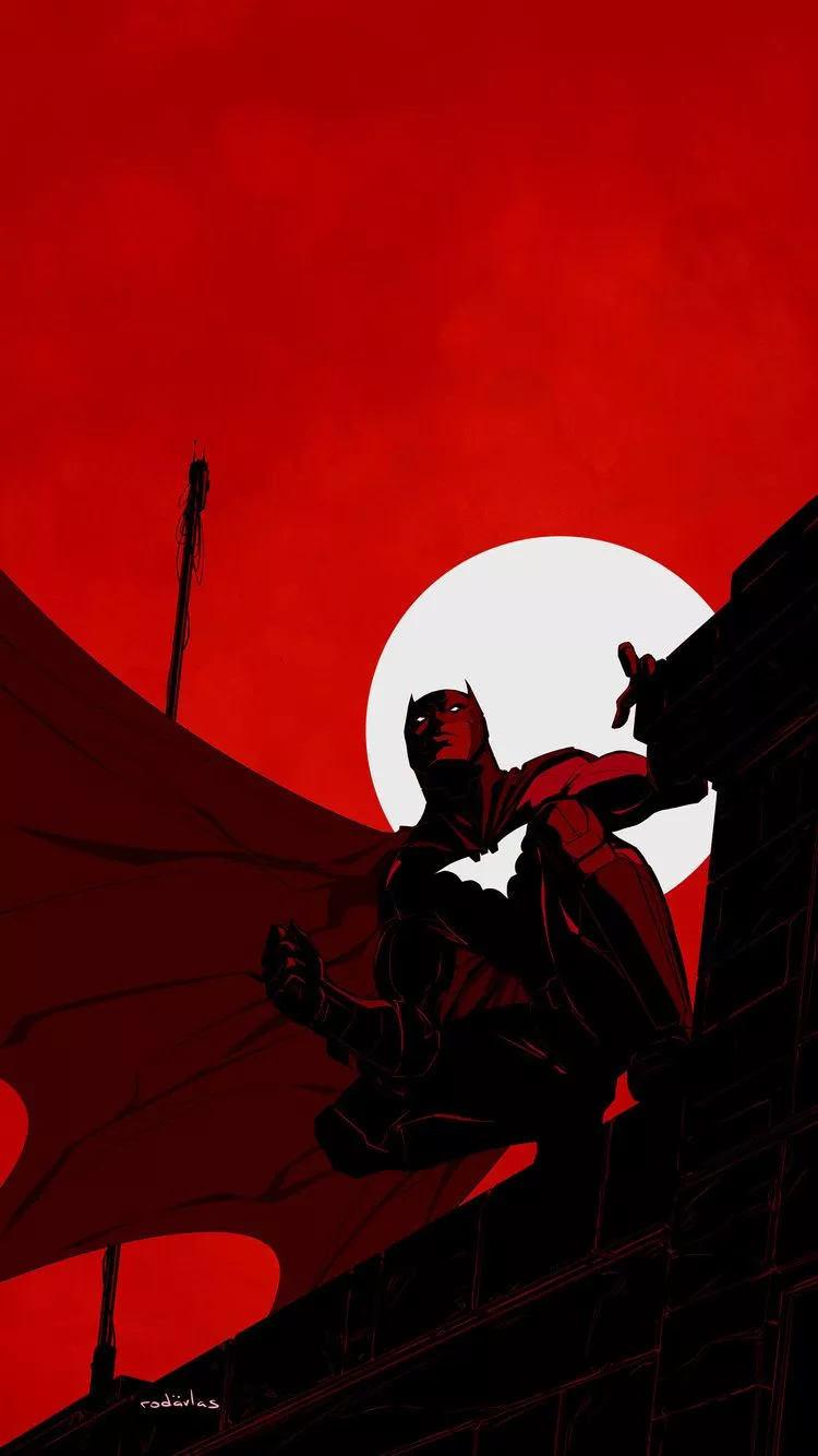 Batman Red Dark Theme iPhone 6