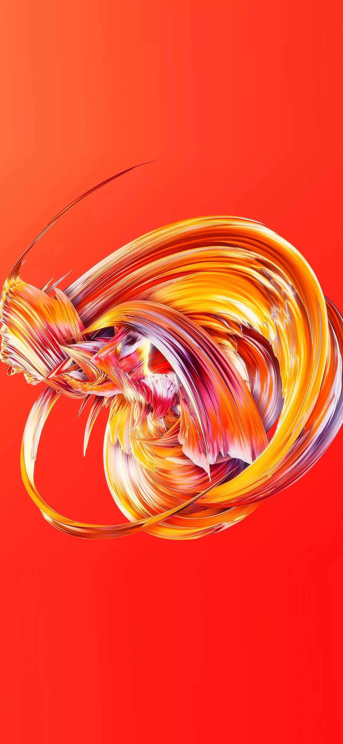 Orange Art Circle Red Abstract