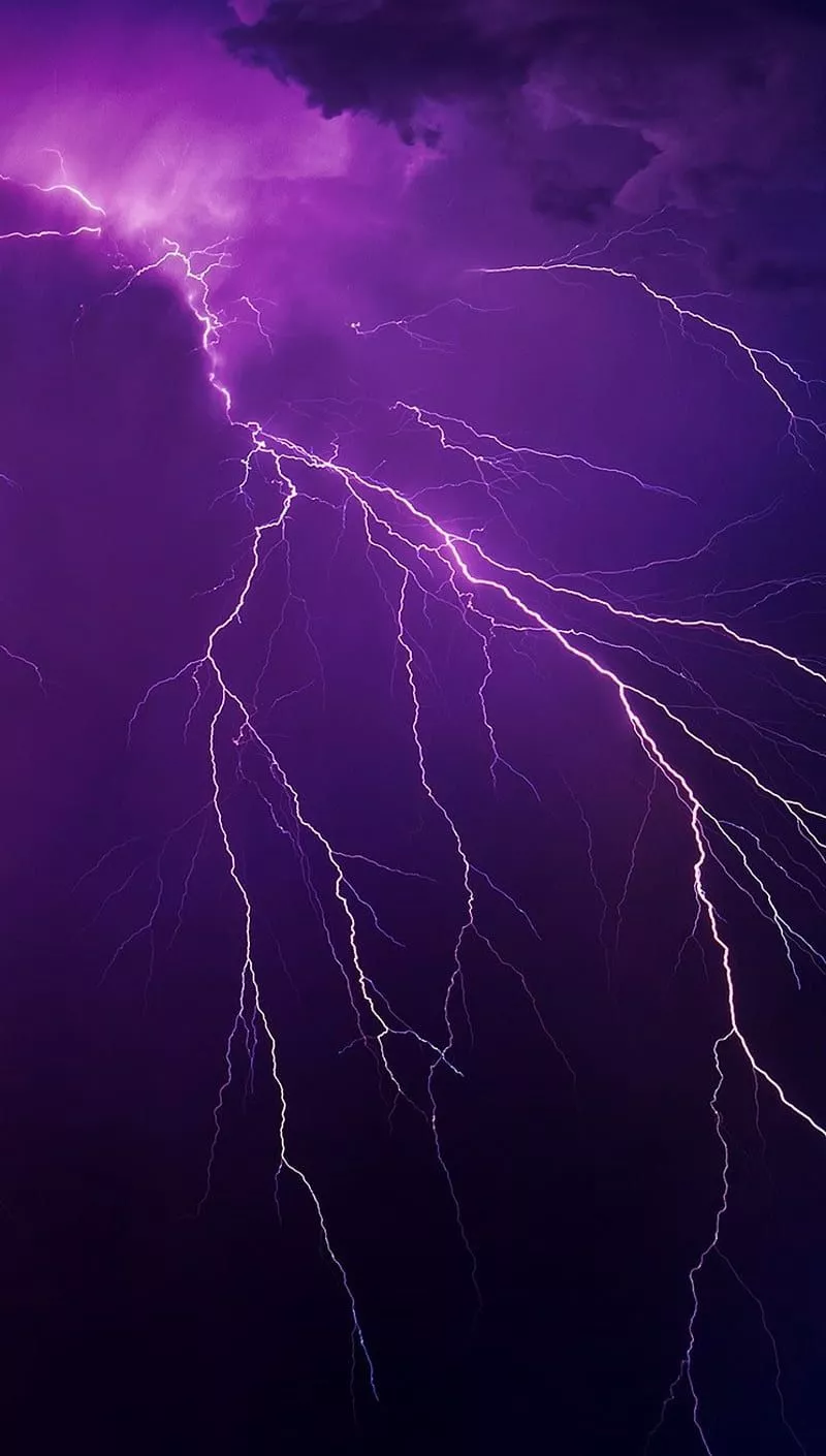 HD purple night lightnings wallpaper