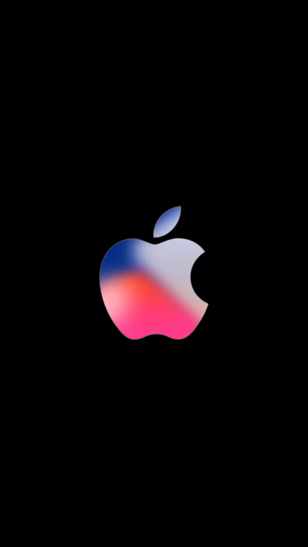 Vibrant Blue And Pink Apple Logo