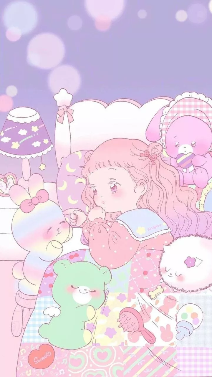 Cute anime wallpaper, iPhone wallpaper